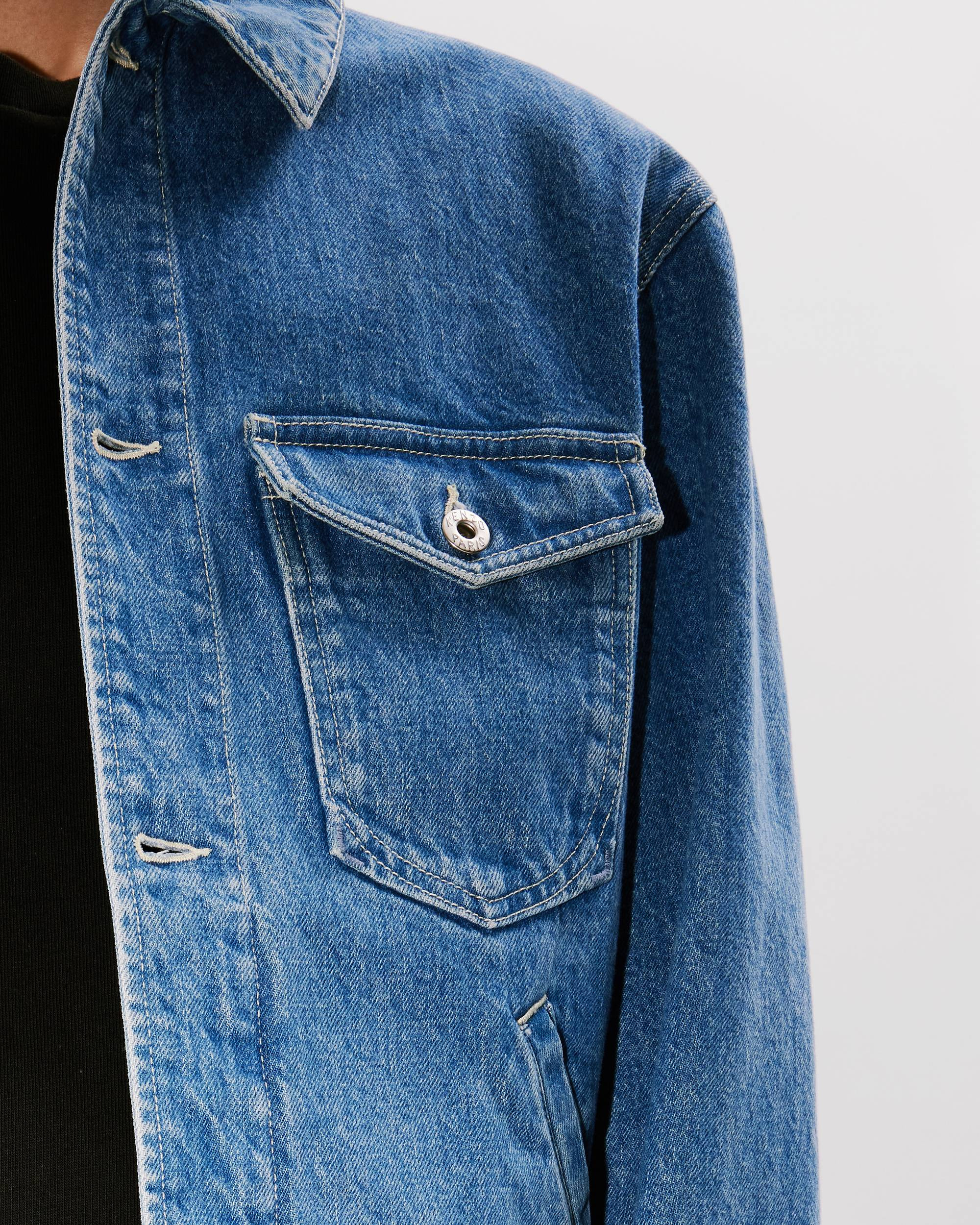 'Boke Flower' embroidered trucker Kaihara denim jacket - 6