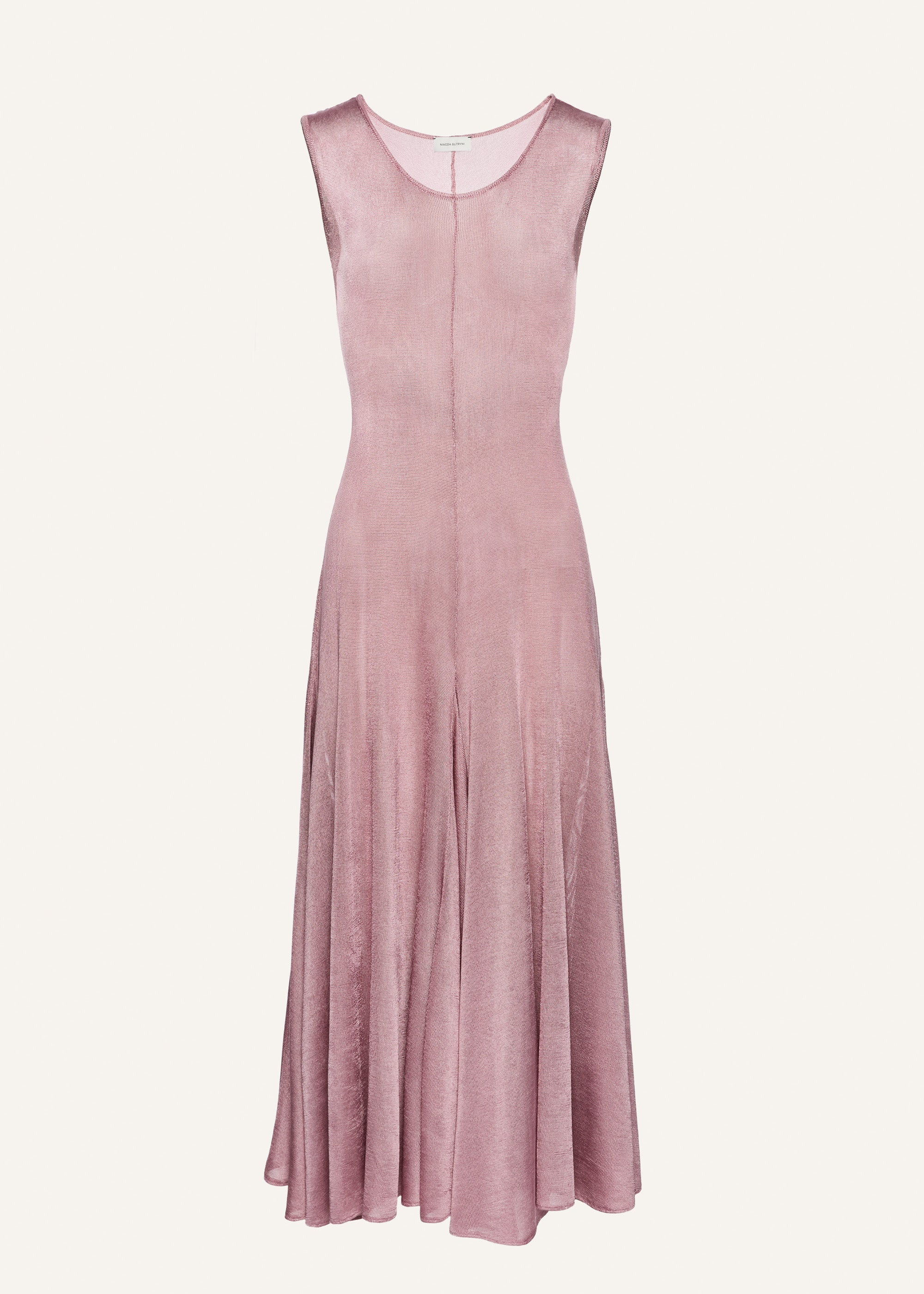 Drop waist dress in metallic pink - 1