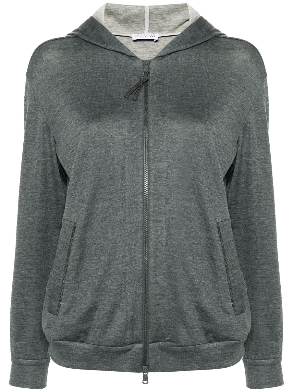 Monili-detail hoodie - 1