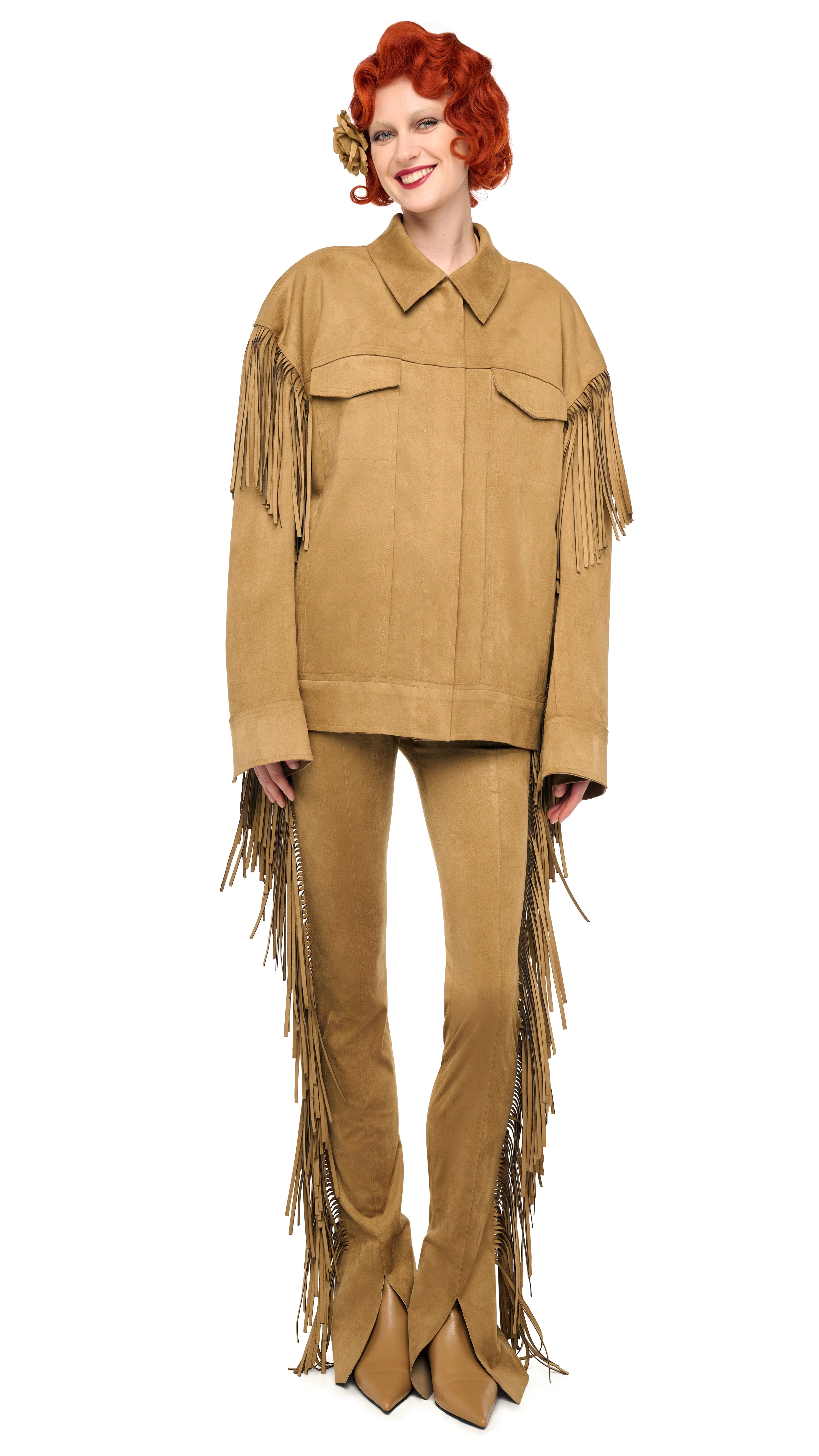 FRINGE OVERSIZED JEAN JACKET - 1