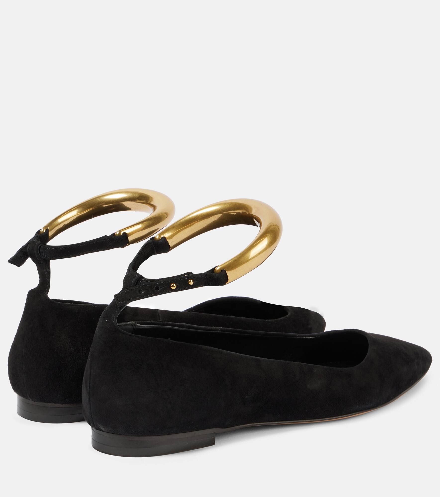 Leanor embellished leather ballet flats - 3