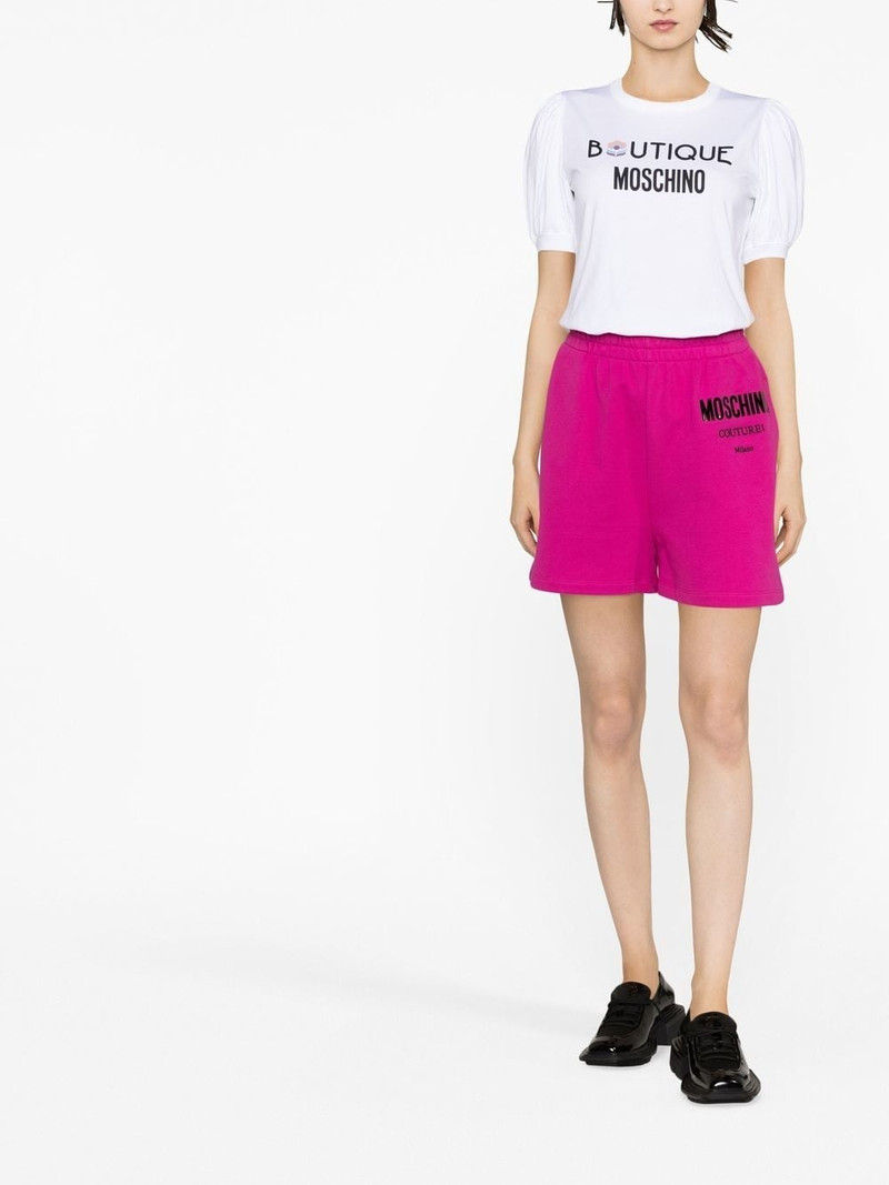 Moschino logo-print track shorts outlook