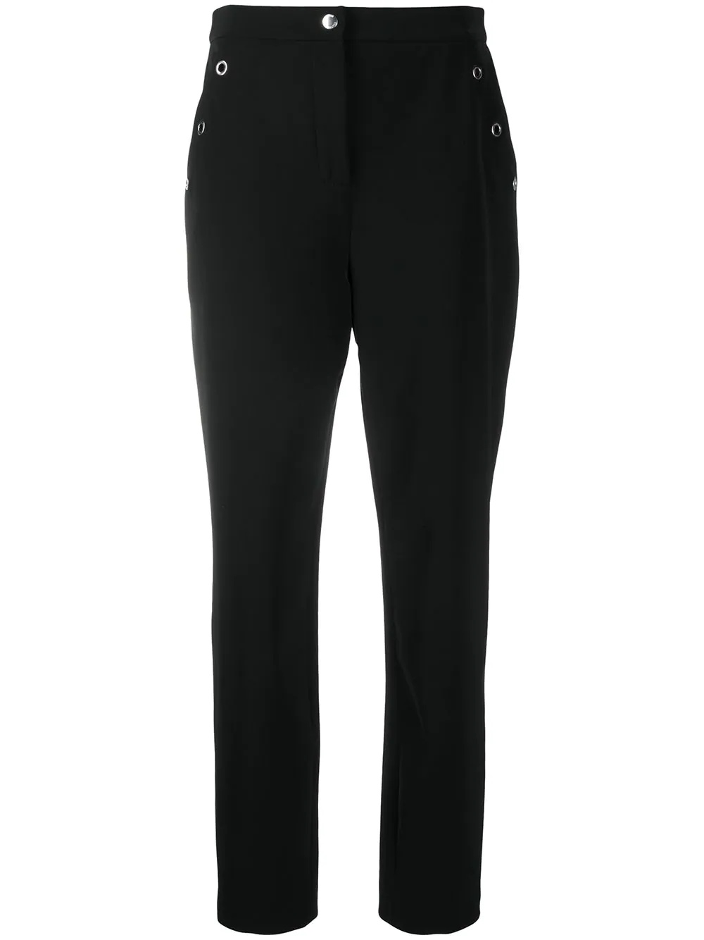 high-waisted straight trousers - 1