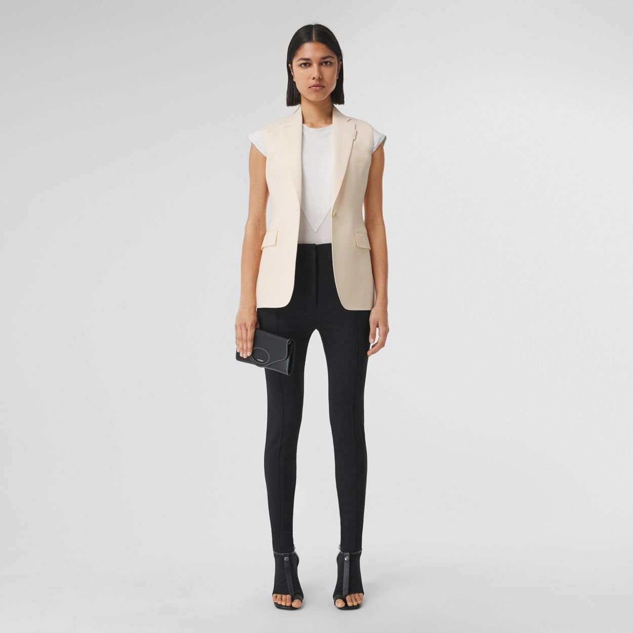 Sleeveless Wool Tailored Jacket - 2