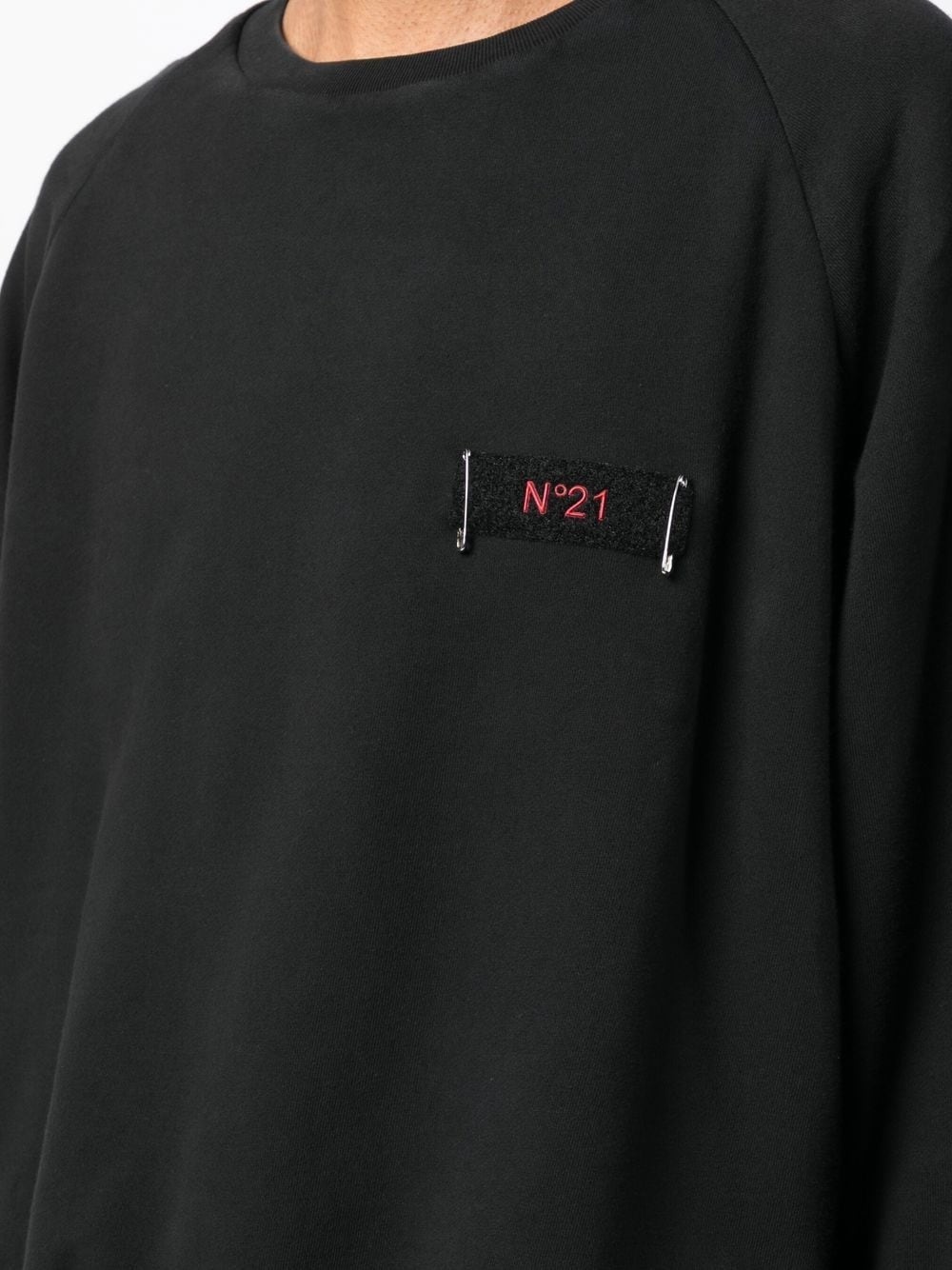 logo-patch crew-neck sweatshirt - 5