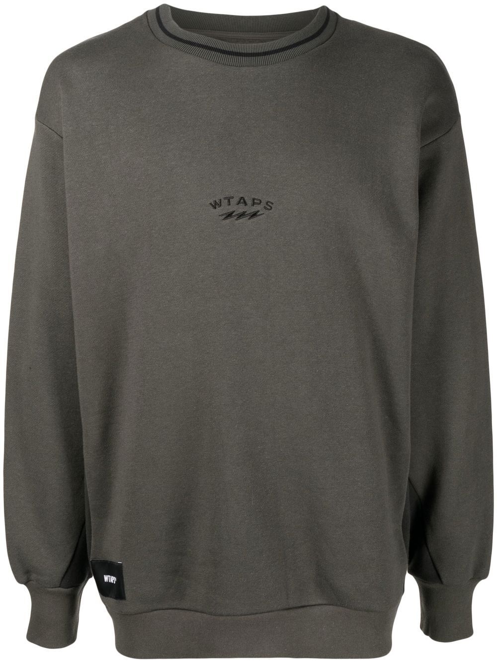 logo-print crew neck sweatshirt - 1