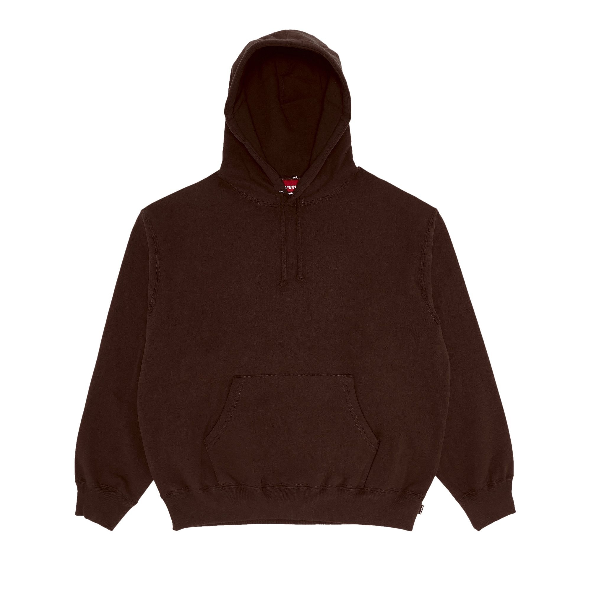 Supreme Satin Appliqué Hooded Sweatshirt 'Brown' - 1