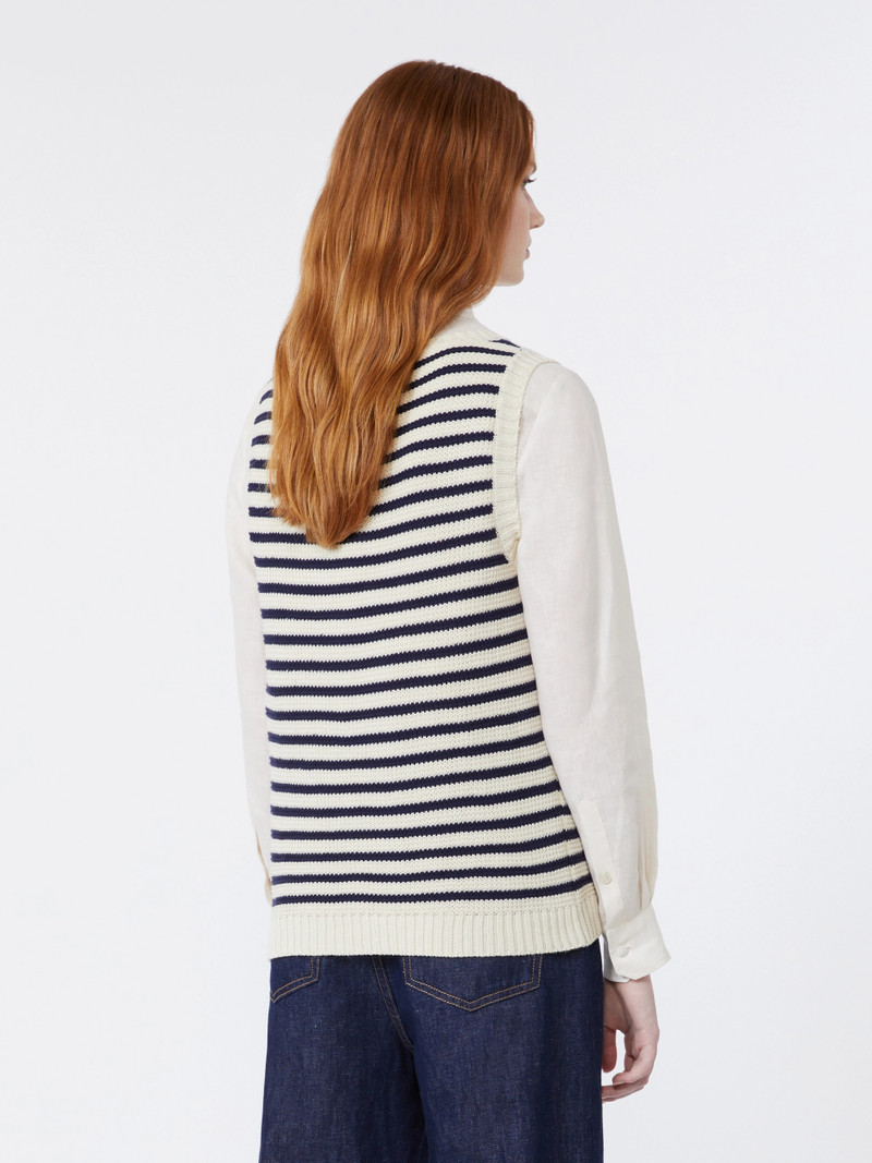 MADIA Ribbed cotton yarn jumper - NAVY 4
