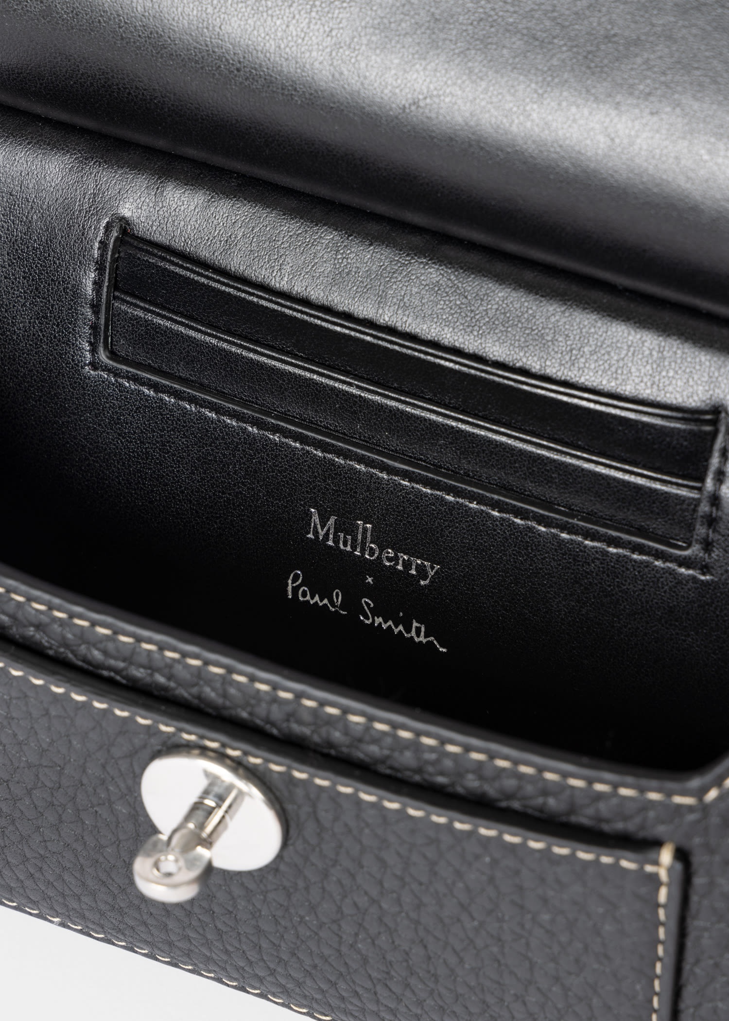 Mulberry x Paul Smith - Black Antony Clip Bag - 10