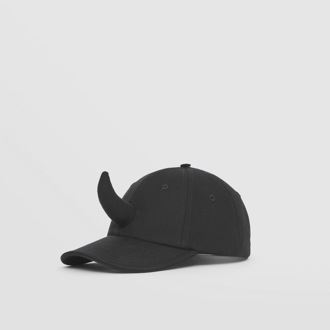 Horn Detail Cotton Baseball Cap - 6