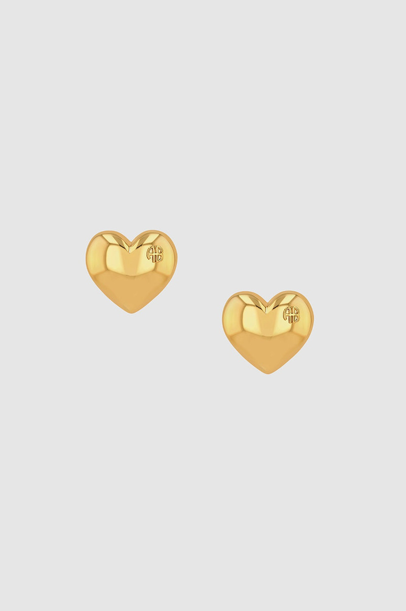 Heart Earrings - Gold 1