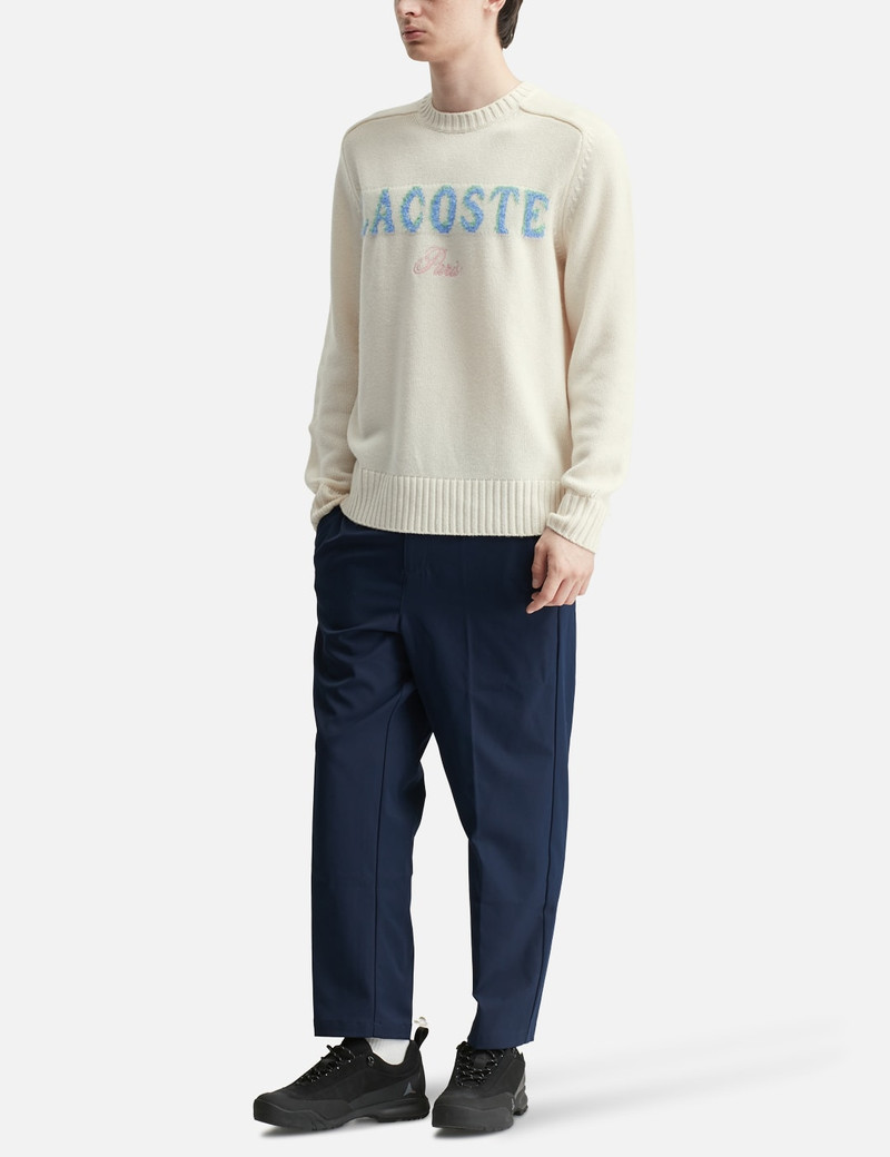 LACOSTE INTARSIA BRANDED WOOL SWEATER outlook