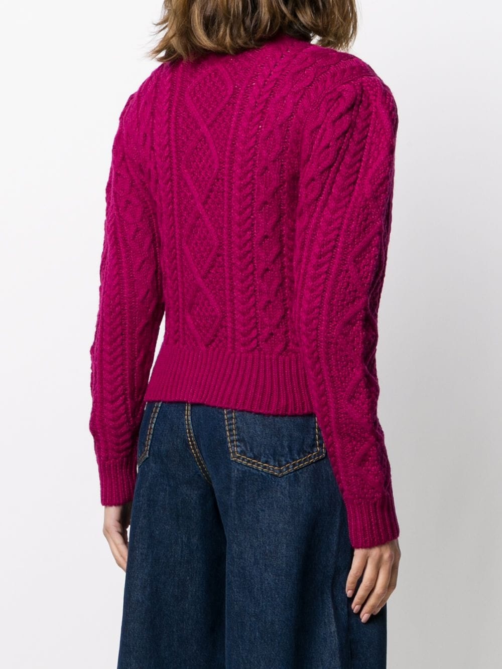 cable knit cardigan - 4