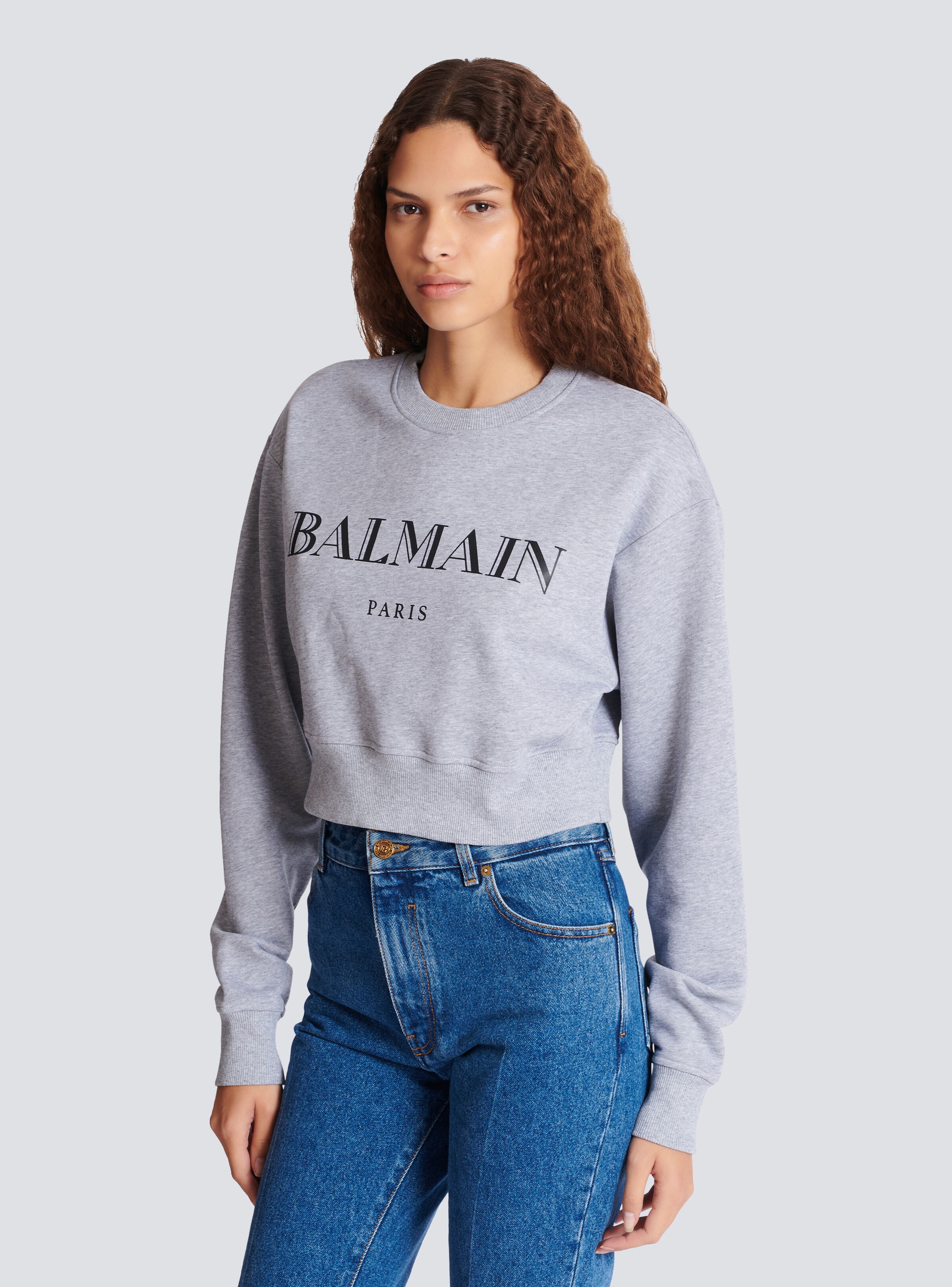 Printed Balmain crew-neck sweatshirt - 6