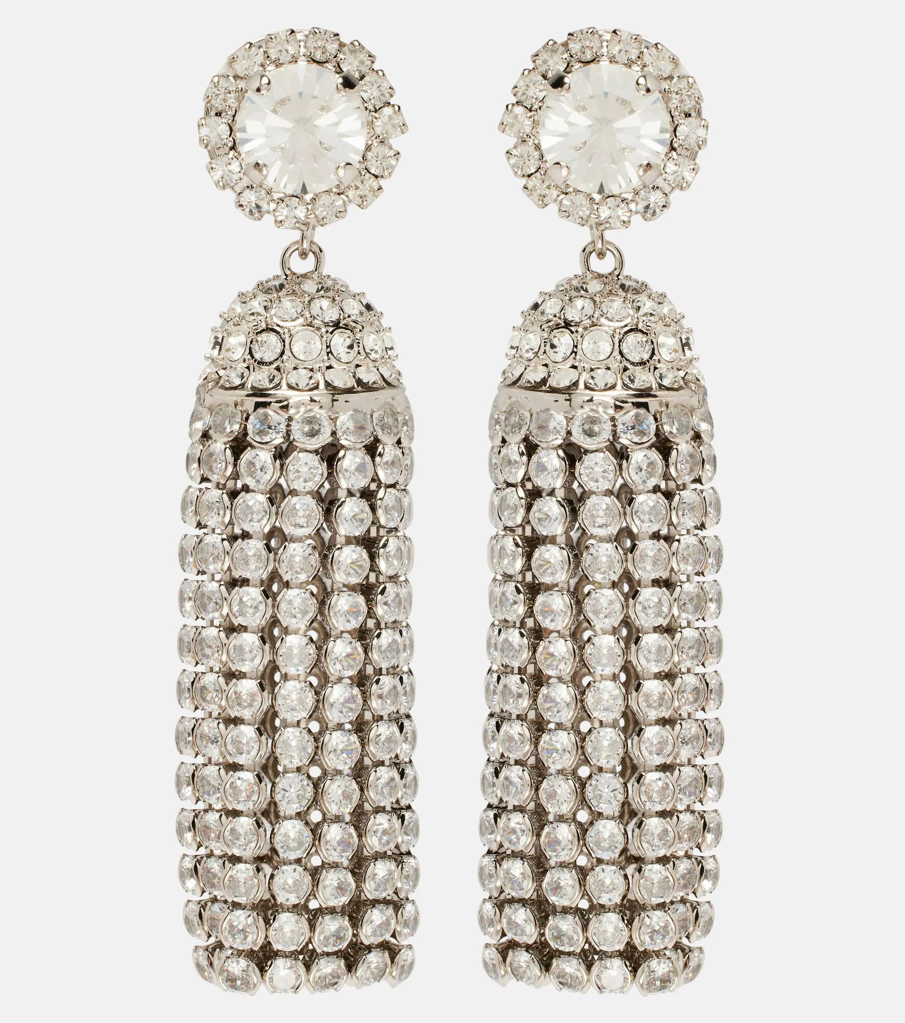 Crystal-embellished drop earrings - 1
