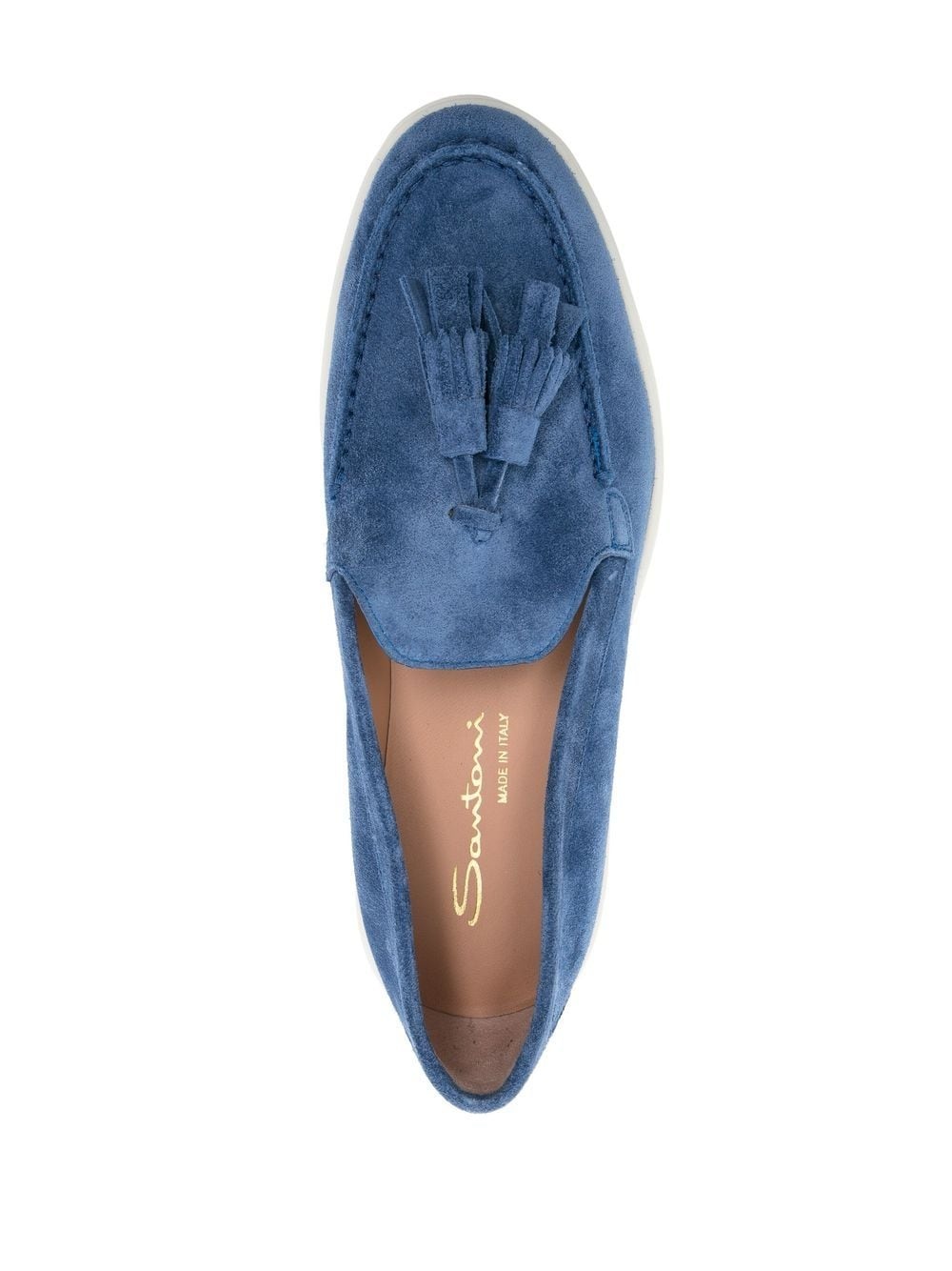 tassel-detail suede loafers - 4