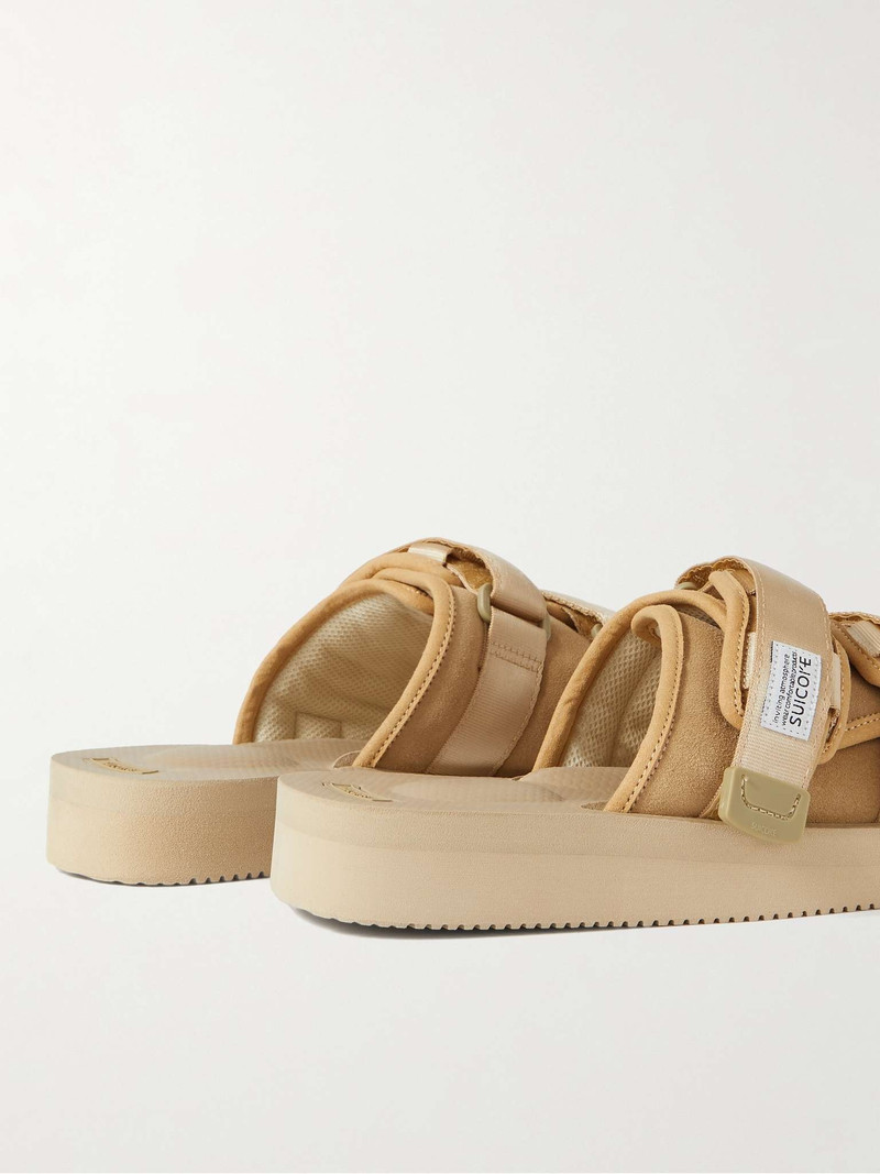 Webbing-Trimmed Suede Sandals 5