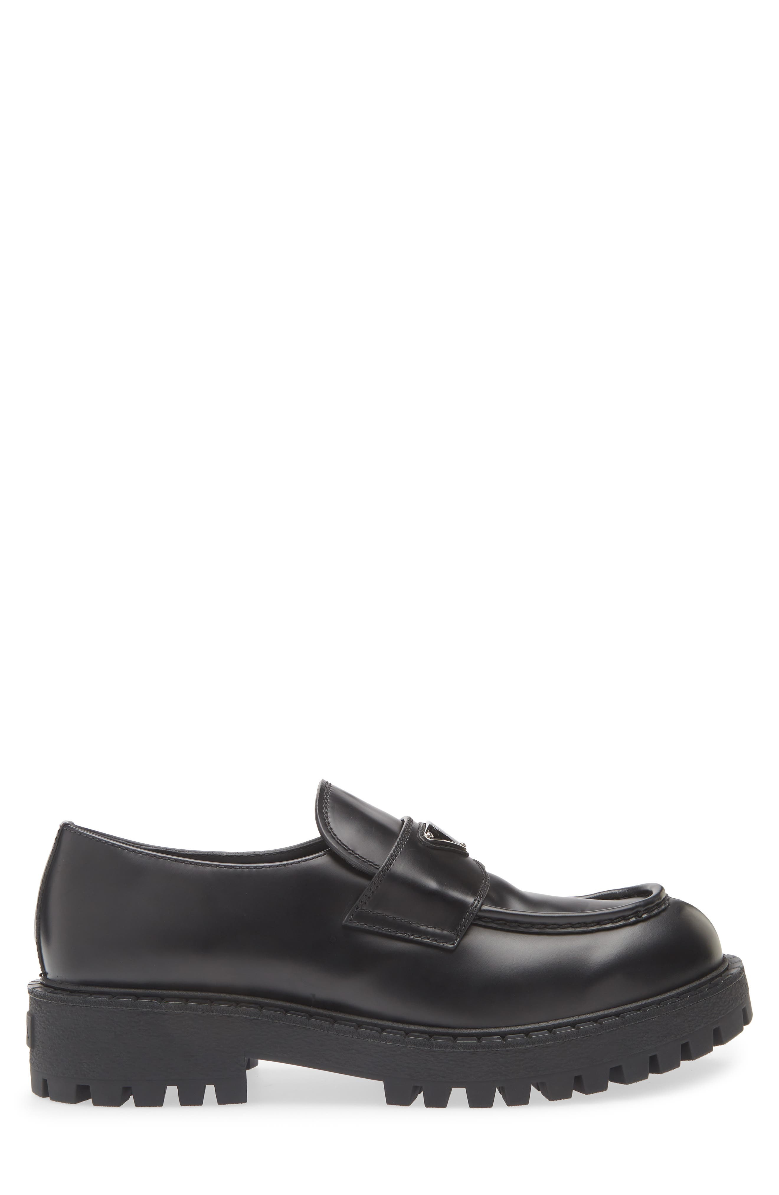 Prada Chocolate Lug Sole Loafer in Nero at Nordstrom - 3