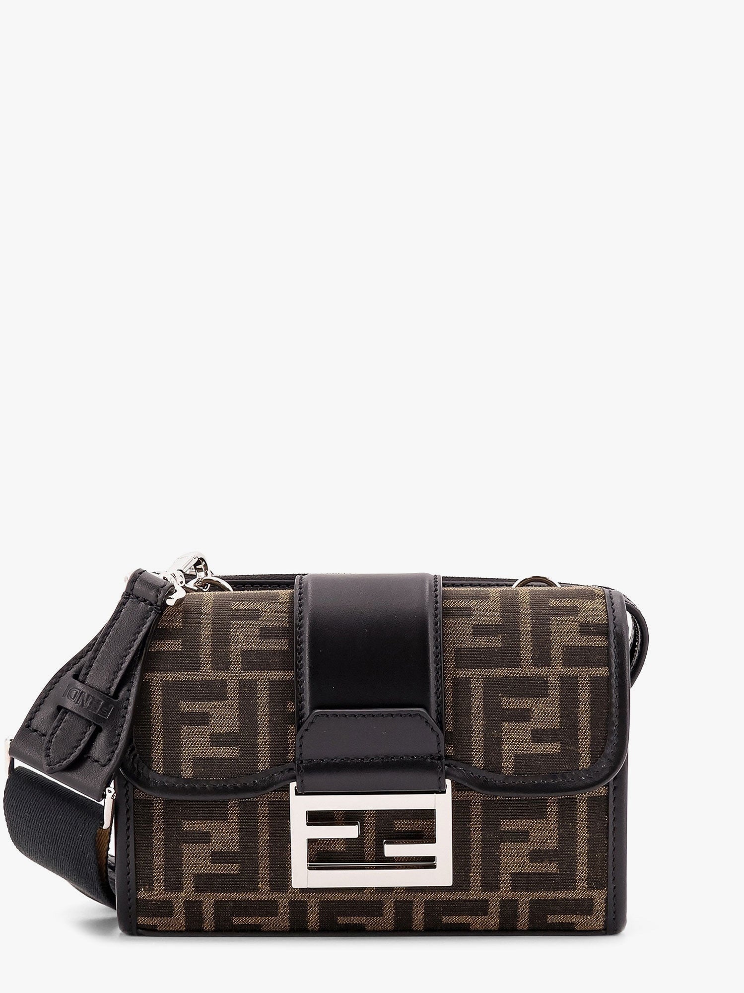 ショルダーバッグ FENDI Baguette double jacquard shoulder bag Nero FENDI Baguette double jacquard shoulder bag