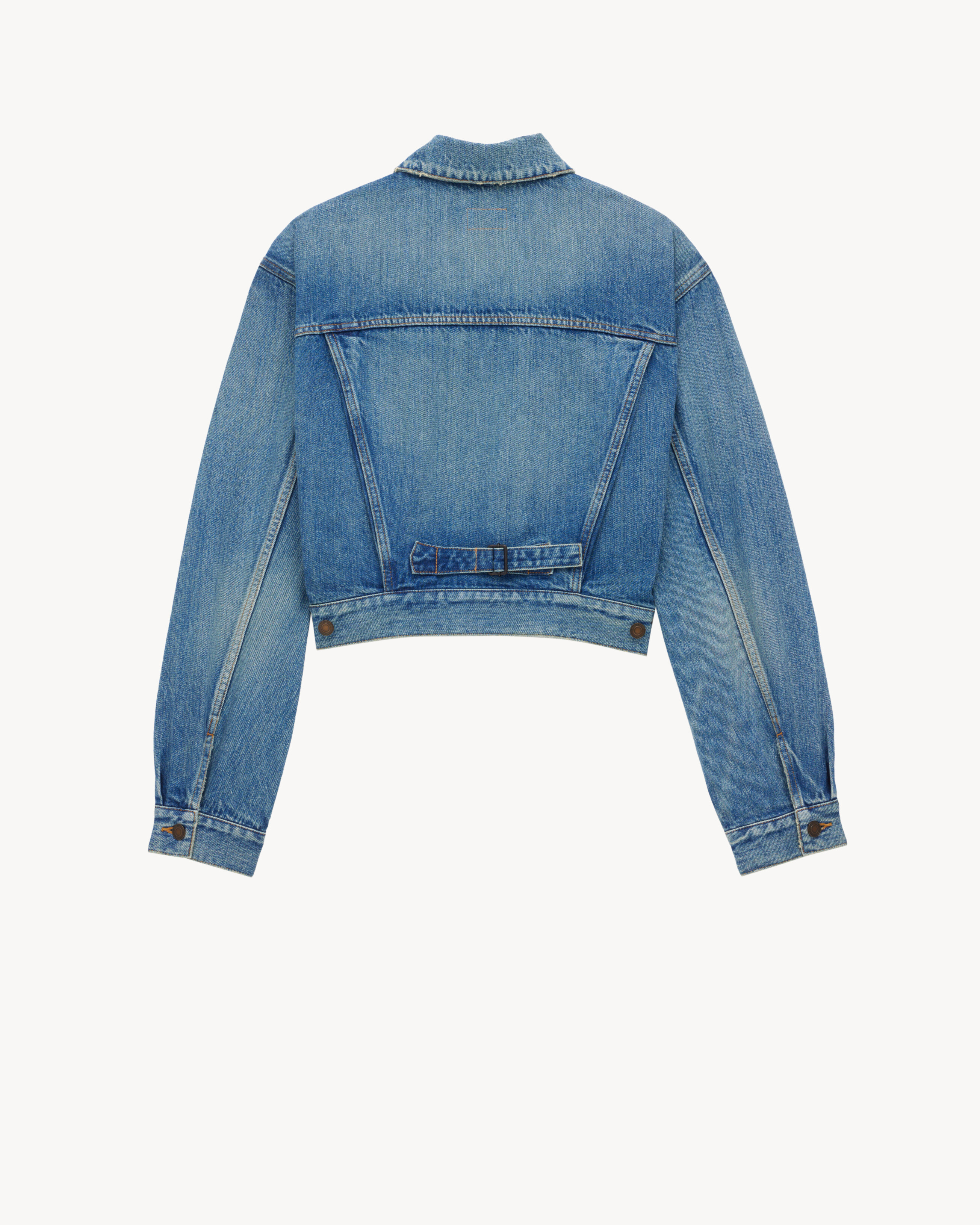 80's jacket in vintage blue denim - 3