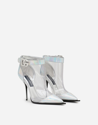 Dolce & Gabbana Shimmery PVC ankle boots with DG logo outlook