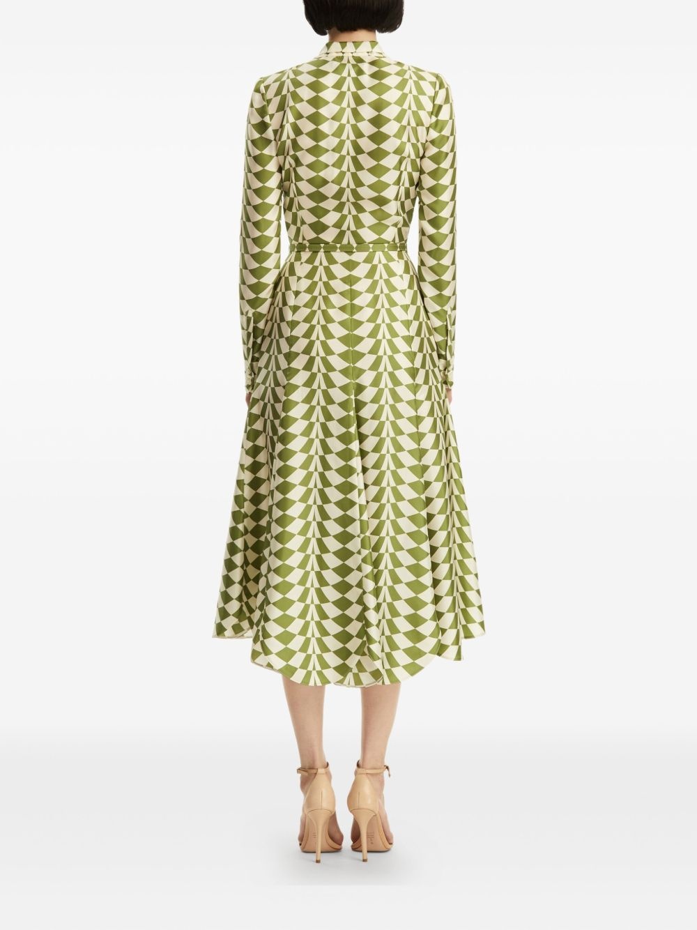 geometric-print midi dress - 4