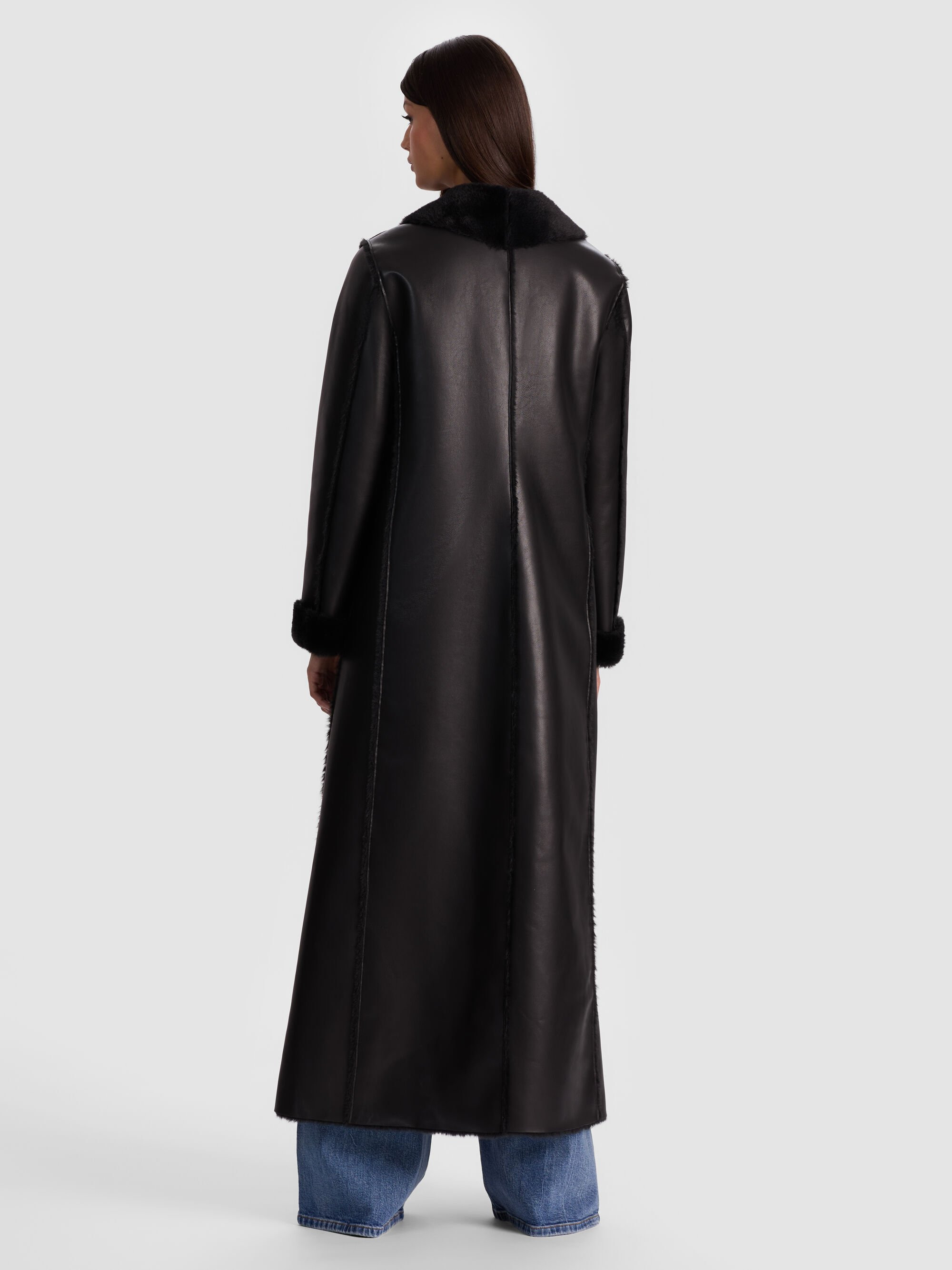 SHELBY FAUX SHEARLING MAXI COAT - 4