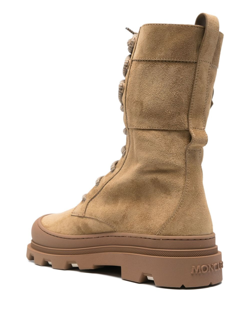 lace-up suede boots - 3