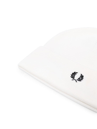 Fred Perry logo-embroidered wool-blend beanie outlook
