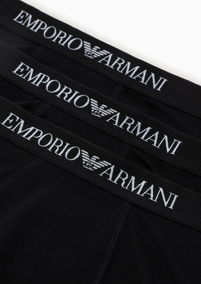 EMPORIO ARMANI Three-pack of pure cotton basic boxer briefs outlook