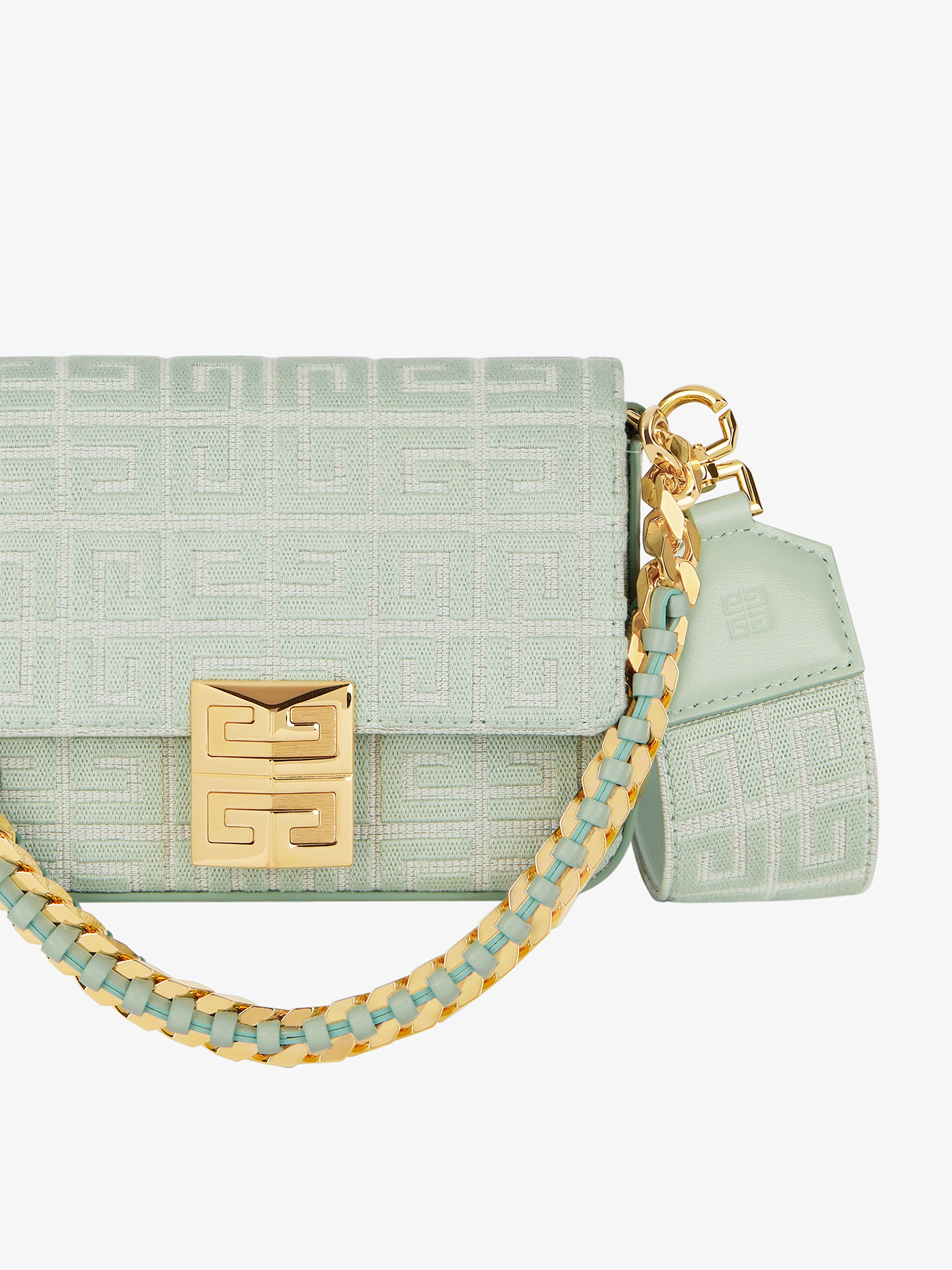 SMALL 4G BAG IN 4G EMBROIDERY WITH CHAIN - 7