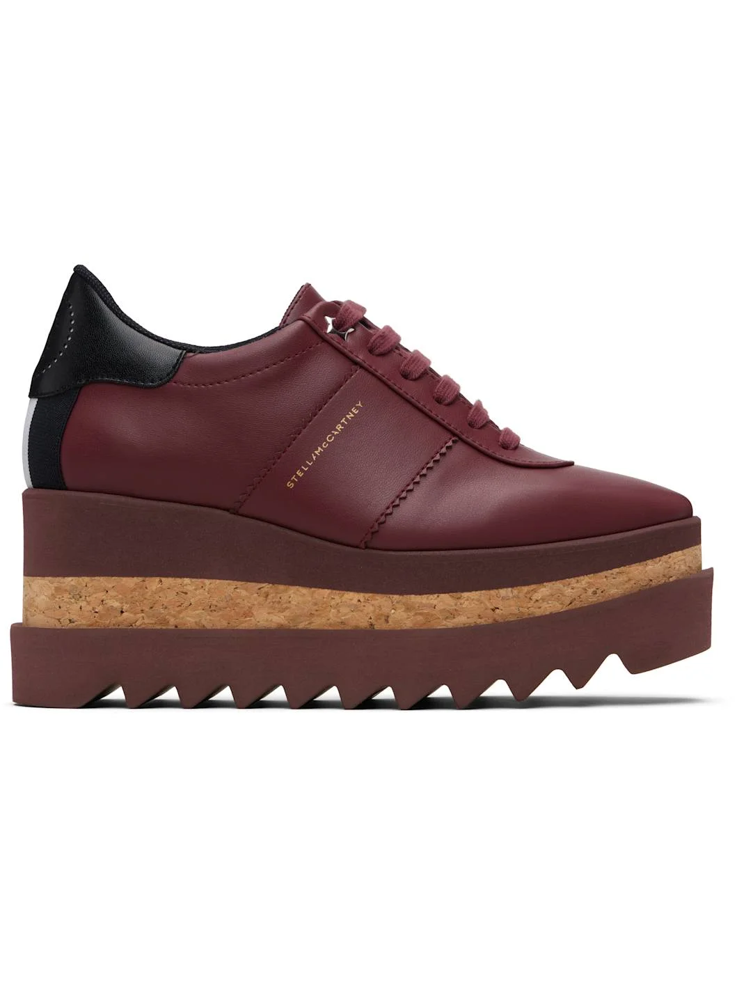 Burgundy Sneak-Elyse Platform Sneakers - 1