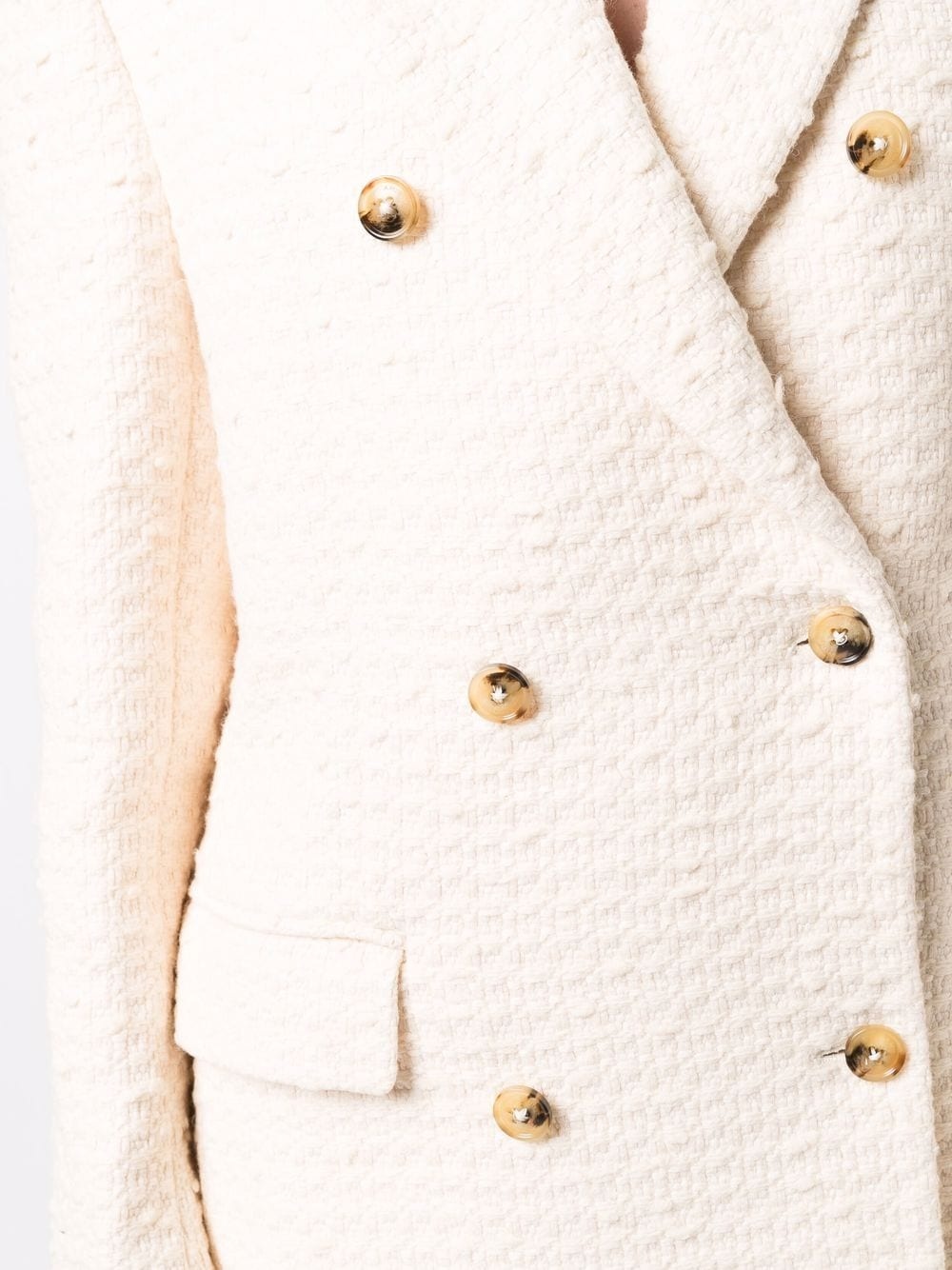 knitted double-breasted blazer - 5