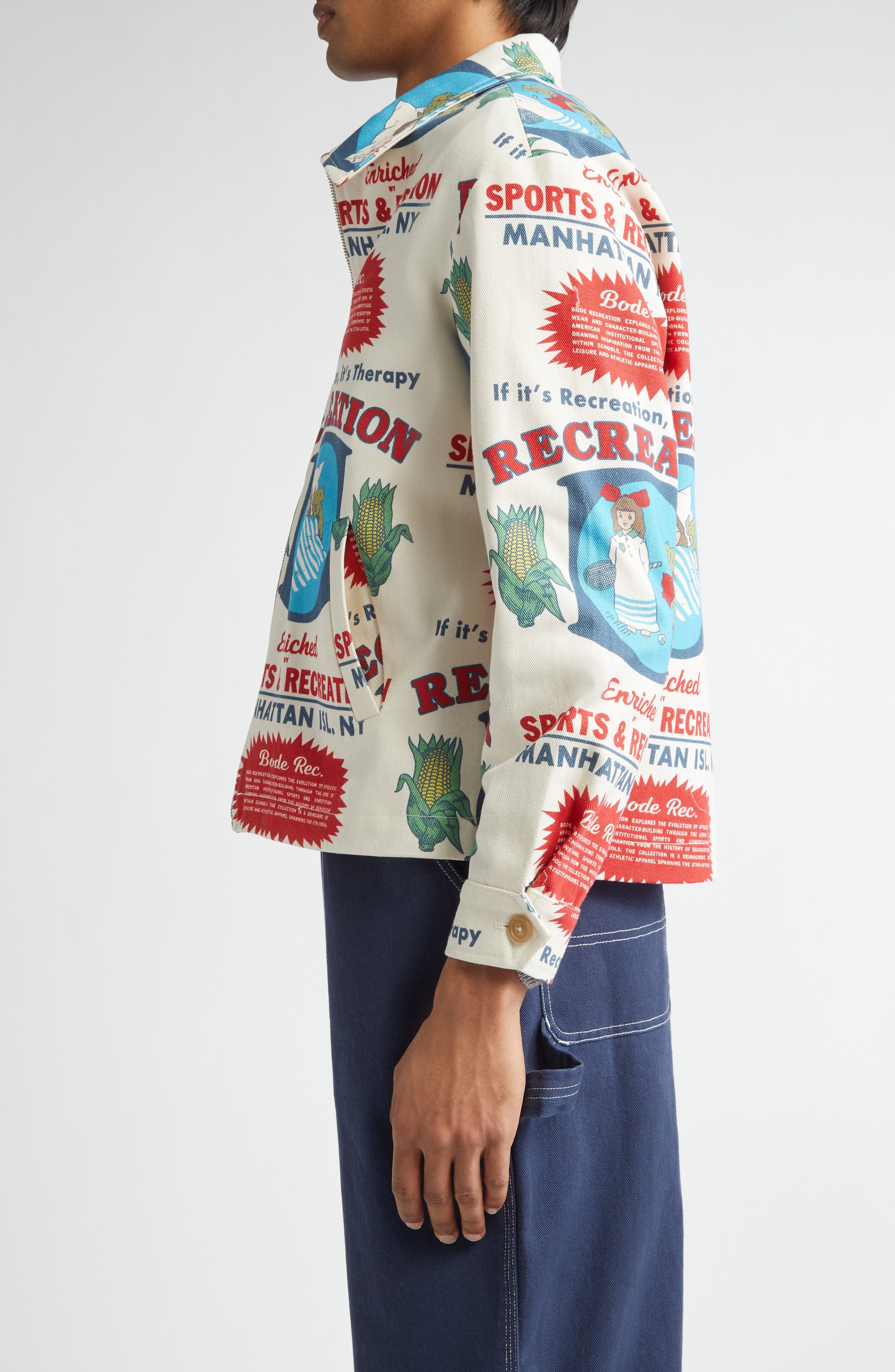 Bode Enrichment Jacket in White Multi at Nordstrom - 4