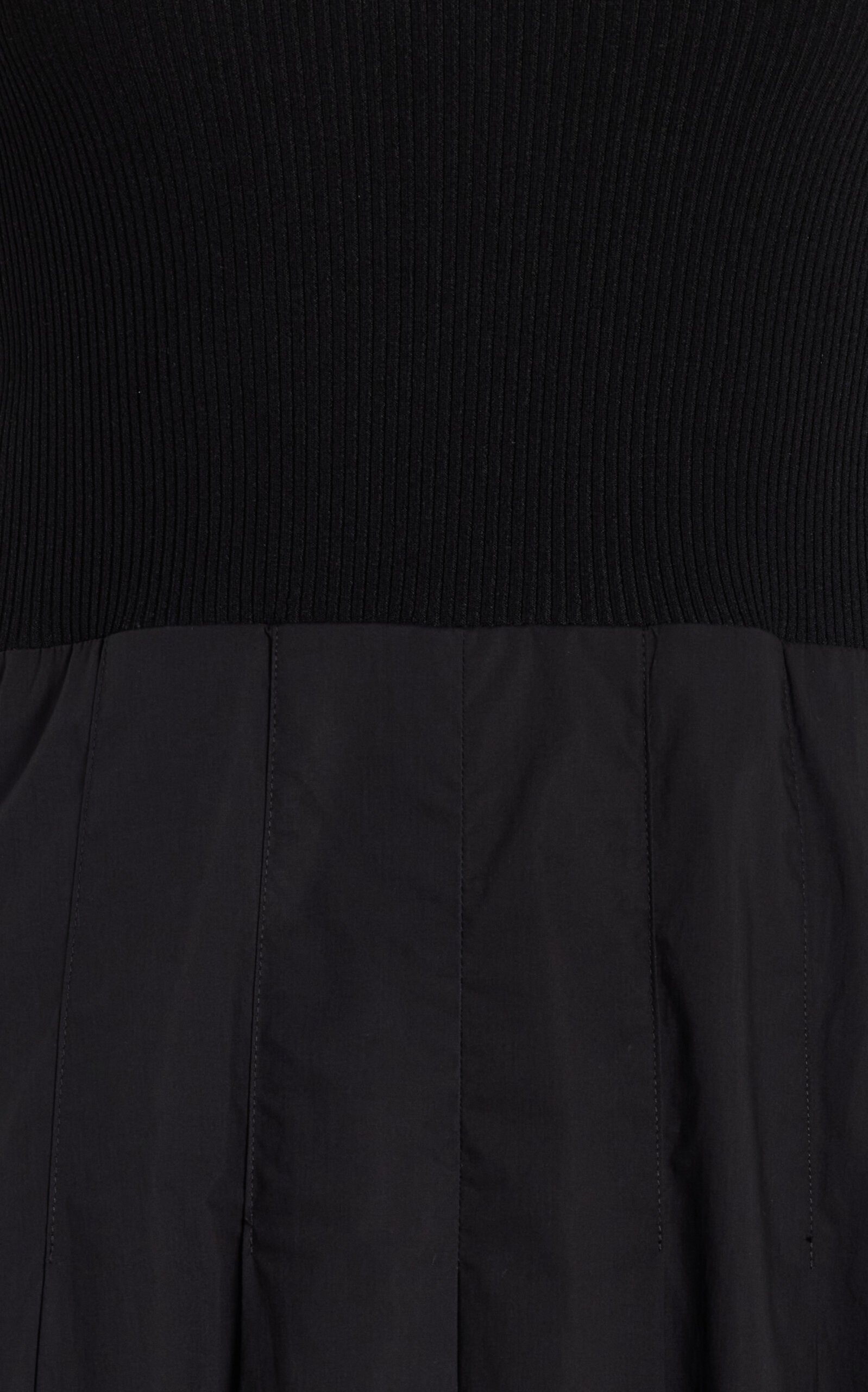 Warren Pleated Cotton-Poplin Midi Dress black - 5