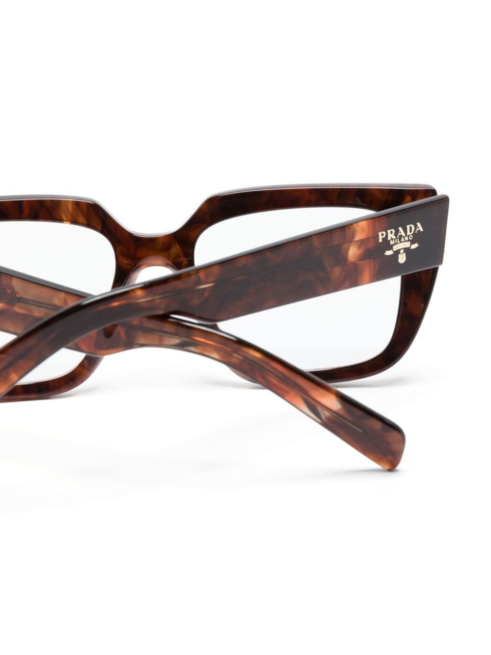 tortoiseshell-effect square-frame glasses - 3