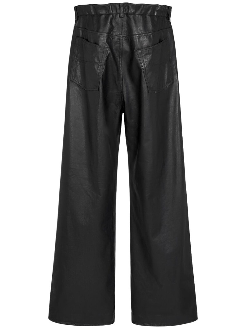 Oversized leather baggy pants 4