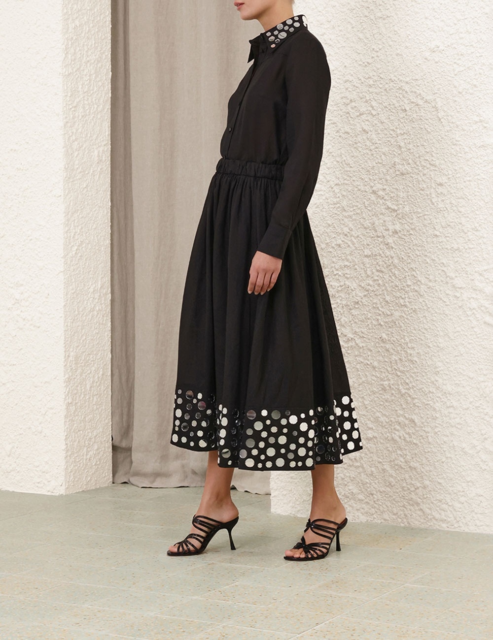 EDEN MIRROR MIDI SKIRT - 3