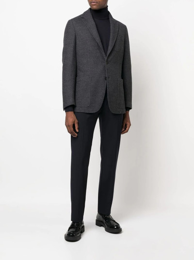 Canali textured-knit wool blazer outlook