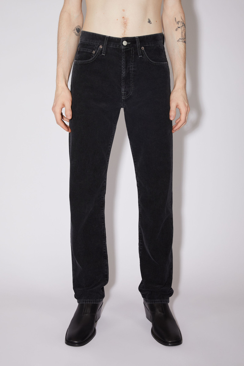 Acne Studios Straight fit corduroy trousers - Black outlook