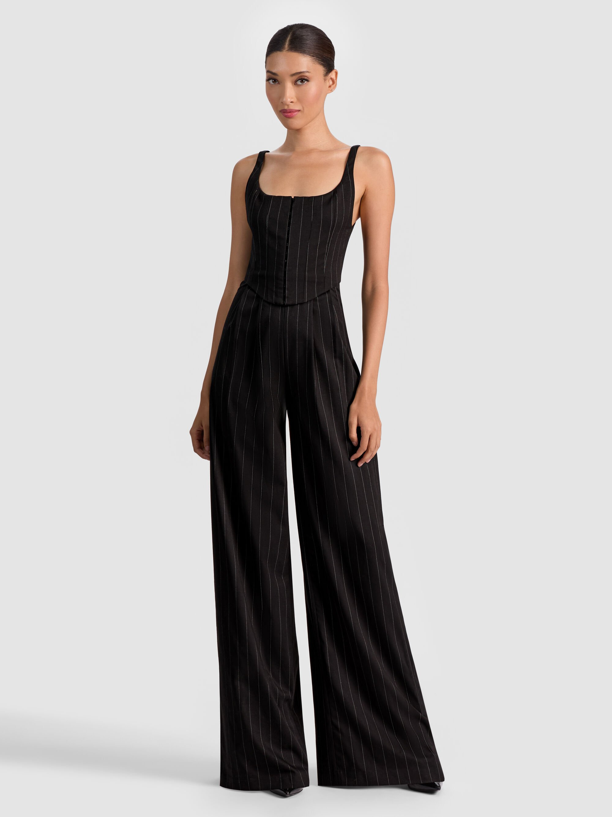REBECCA TAILORED VEST JUMPSUIT - 5