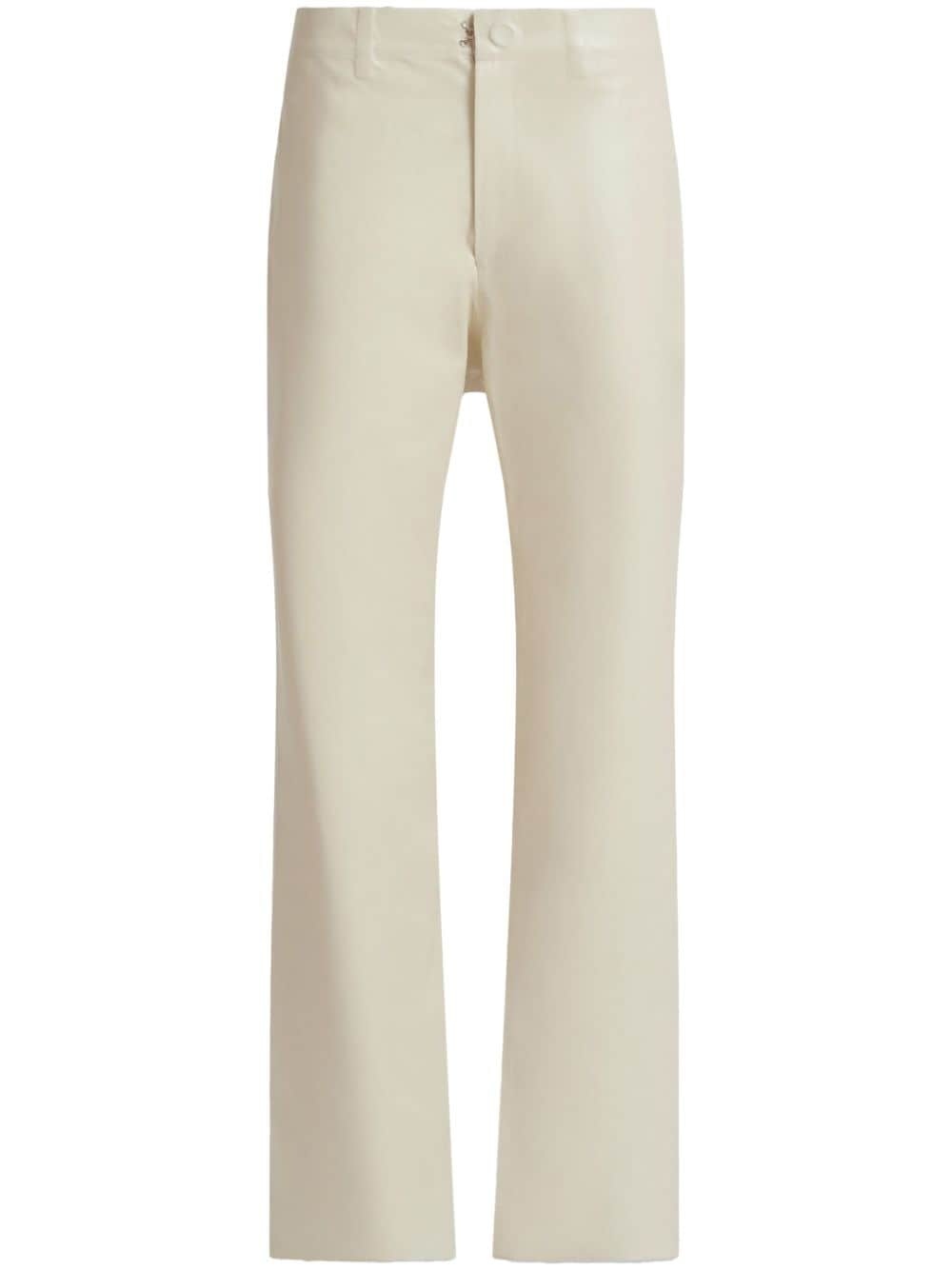 two-tone virgin-wool trousers - 1