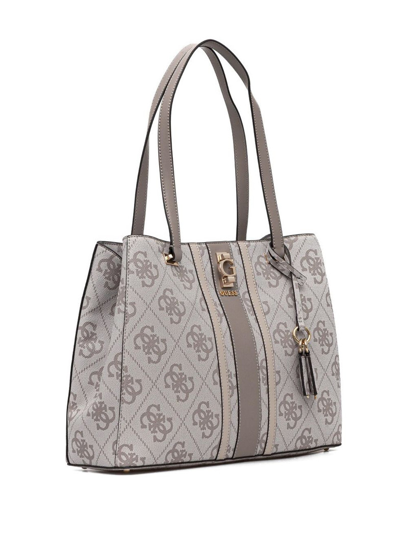 GUESS USA Erenia 4G monogram stripe tote bag outlook