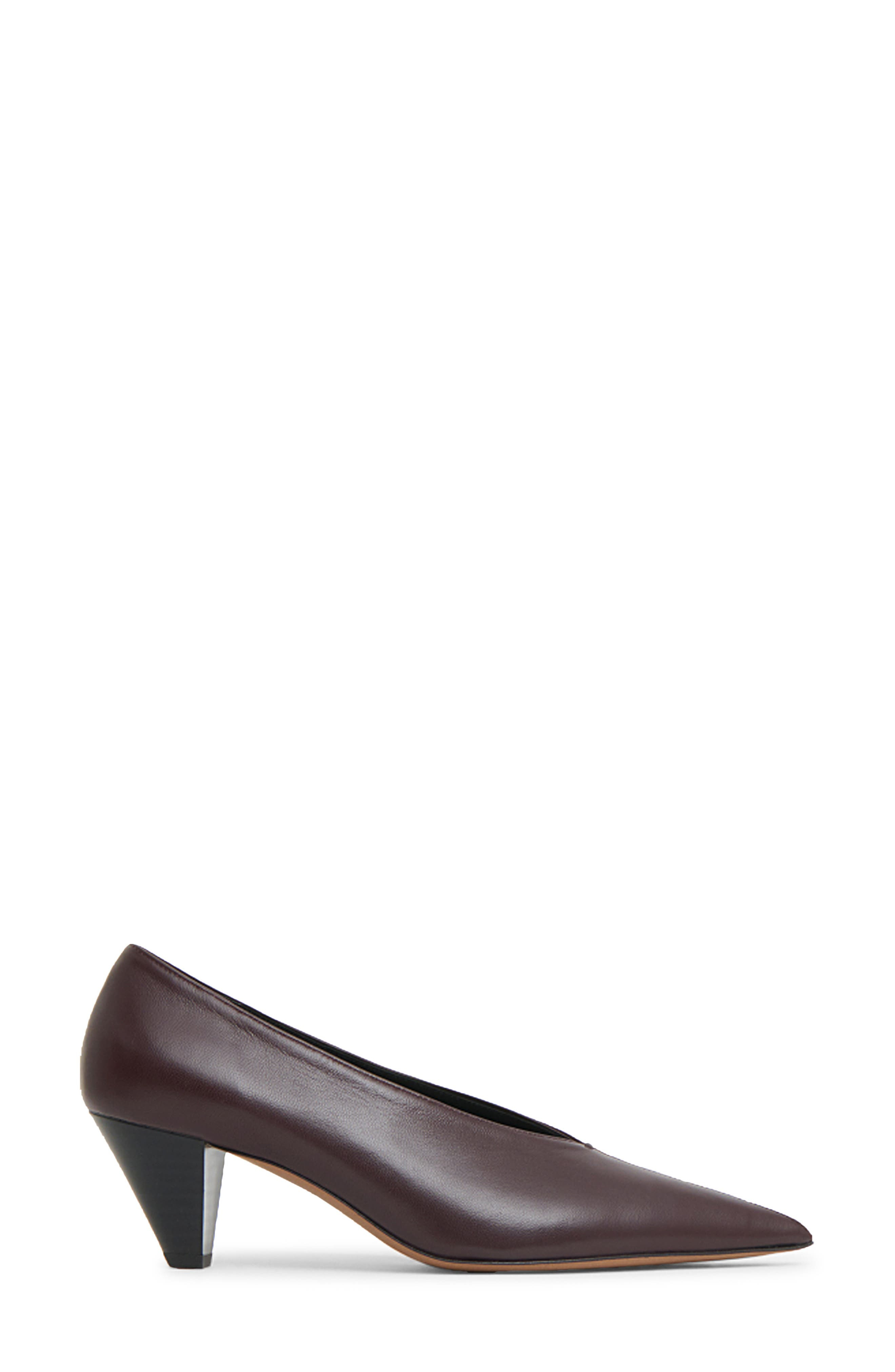 Mansur Gavriel Kiki Pointed Toe Pump in Dark Oxblood at Nordstrom - 3