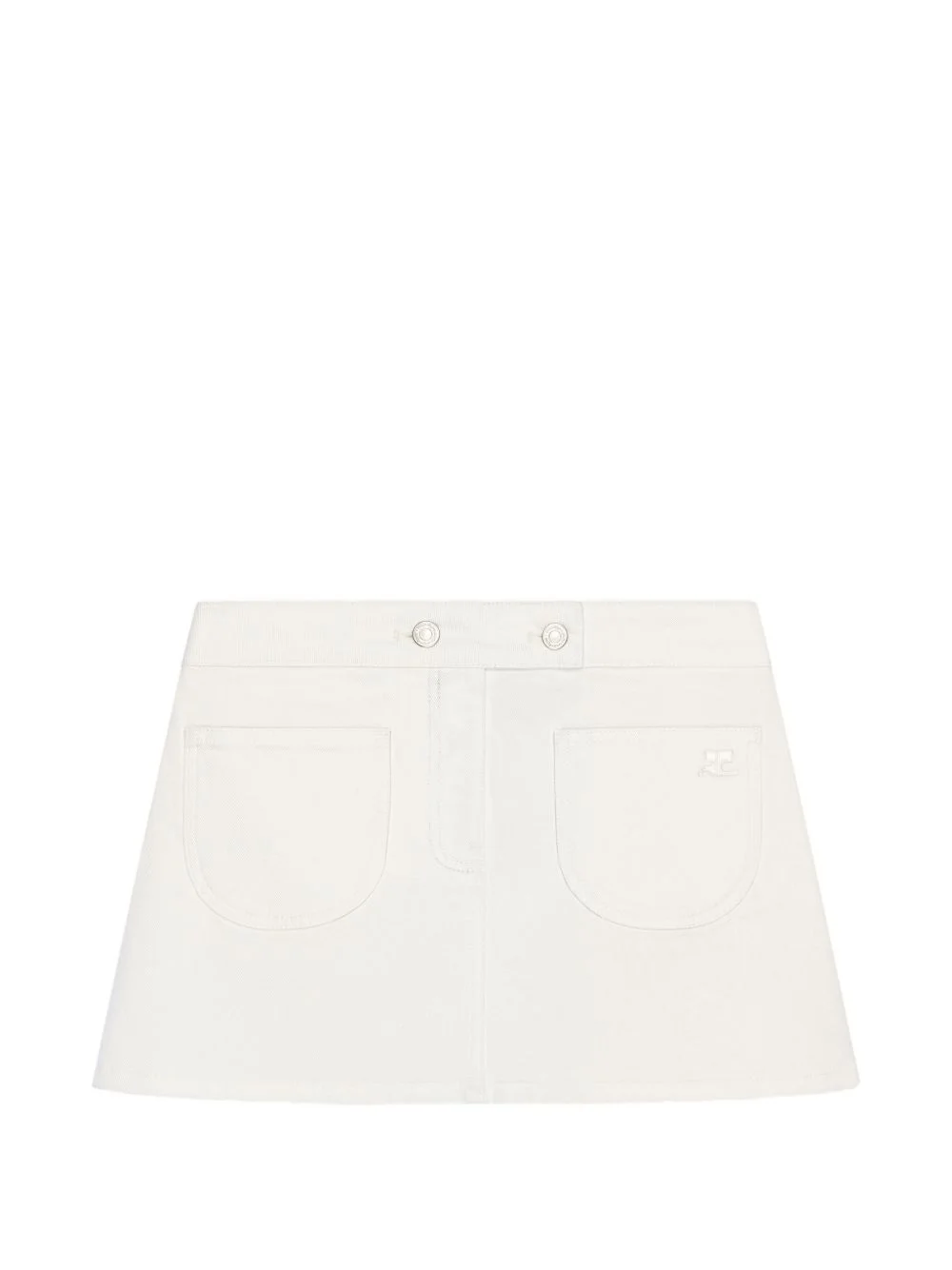 two-pocket denim mini skirt - 1