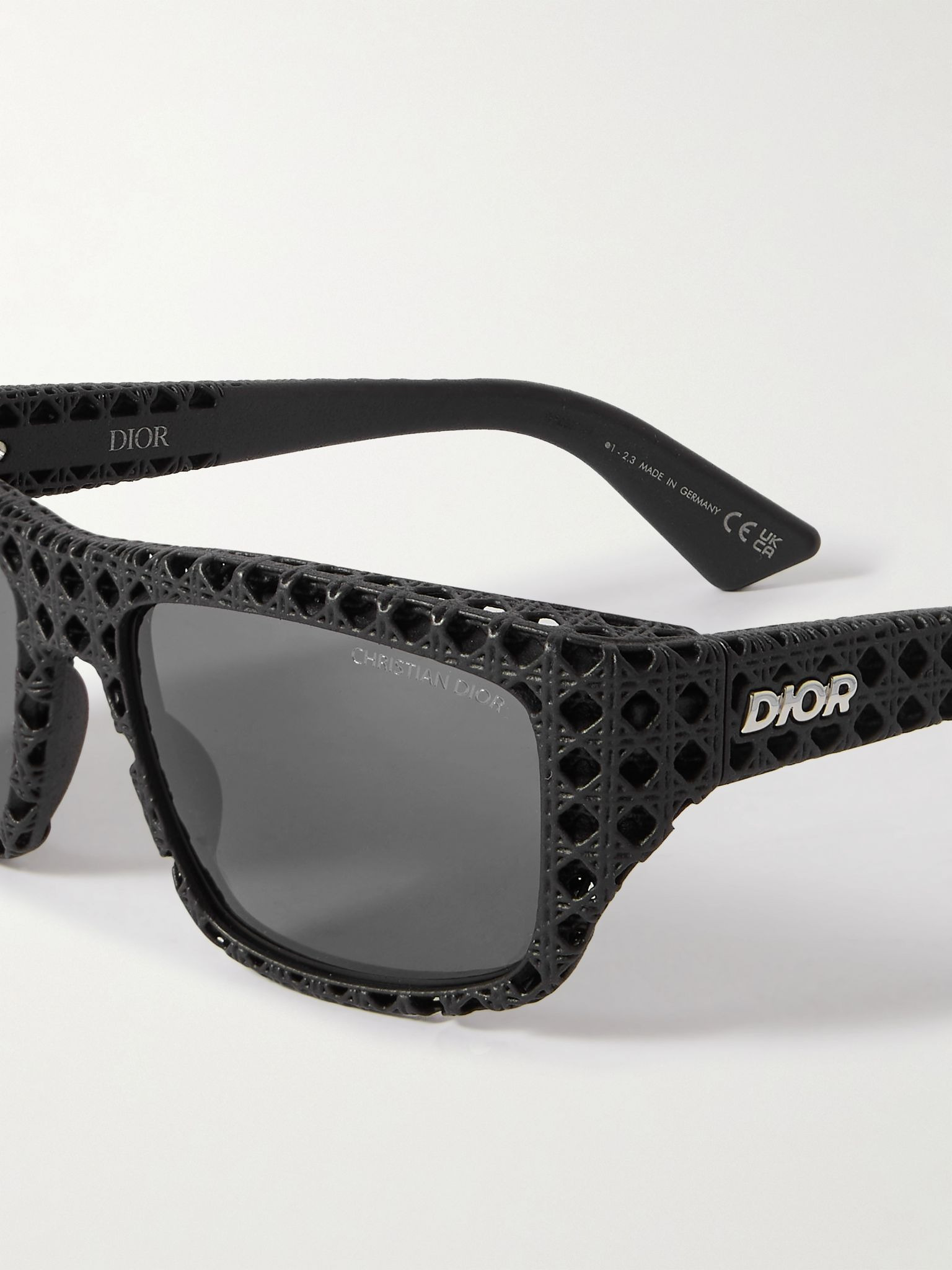 Dior3D S1I Square-Frame Textured-Acetate Sunglasses Black - 3