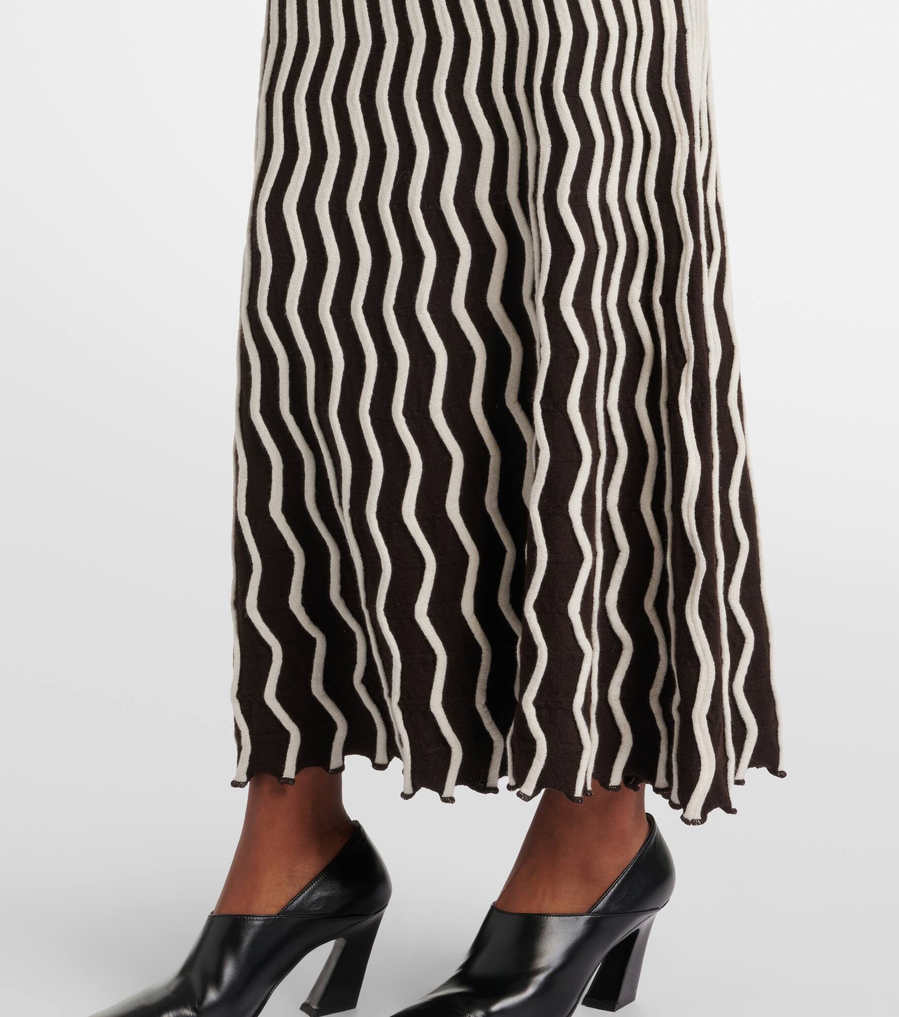 Striped wool polo dress - 5