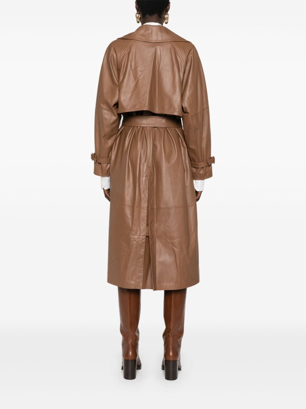 Ande leather trench coat - 4