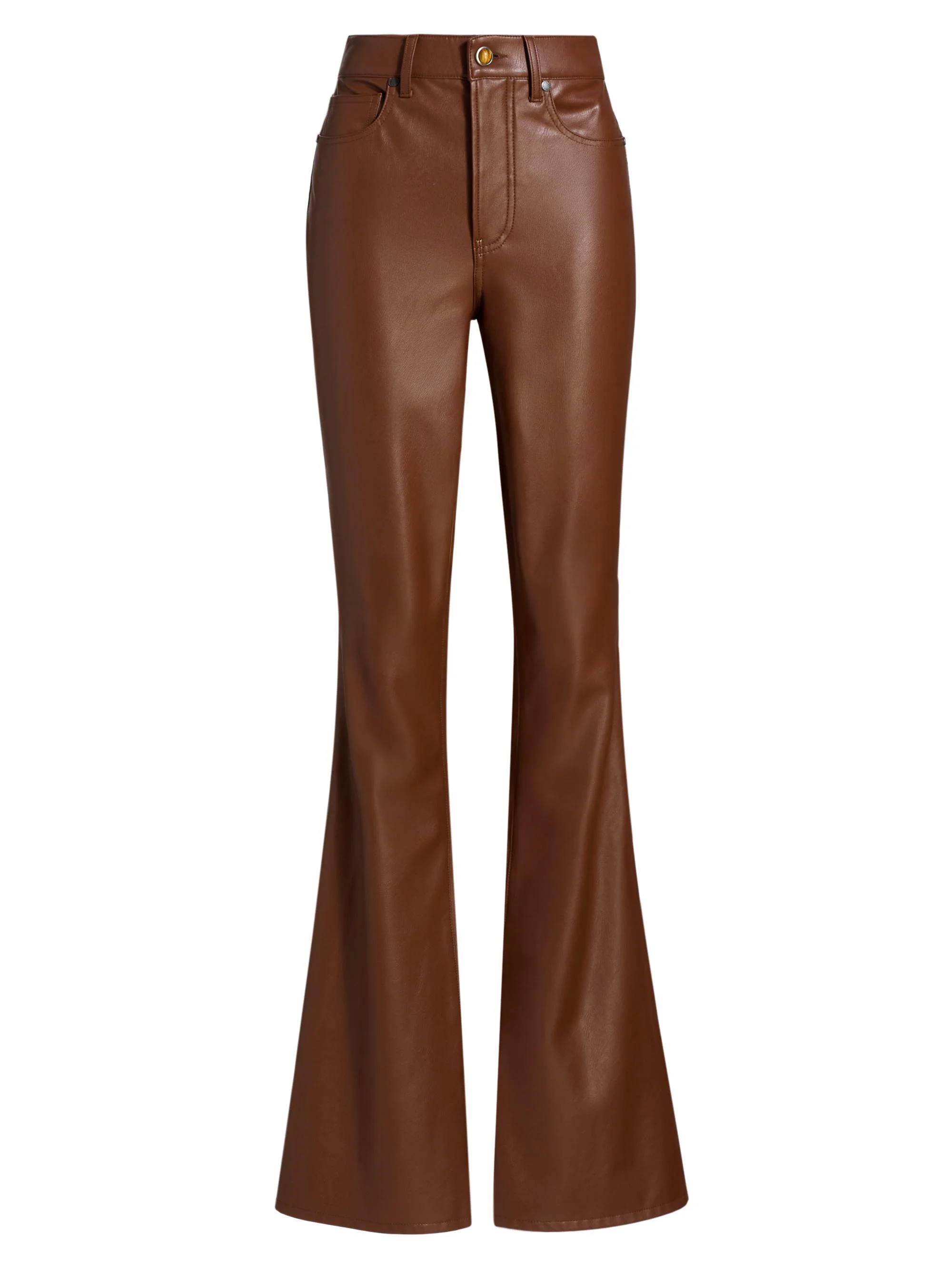Women's Beverly High-Rise Skinny Flared Pants - Mahogany - 1