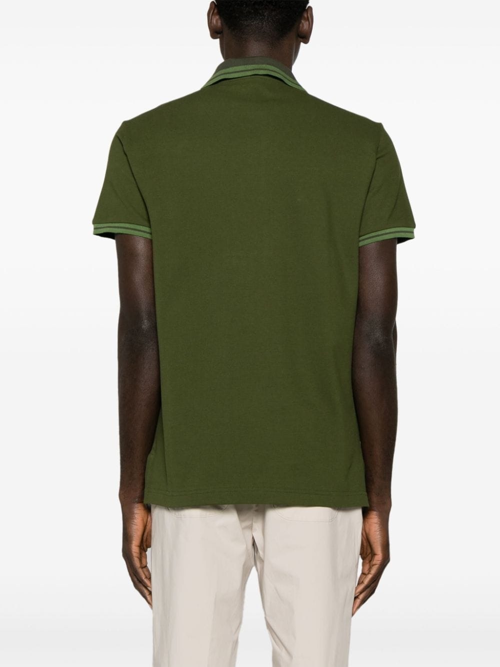 Pegaso-embroidered cotton polo shirt - 4